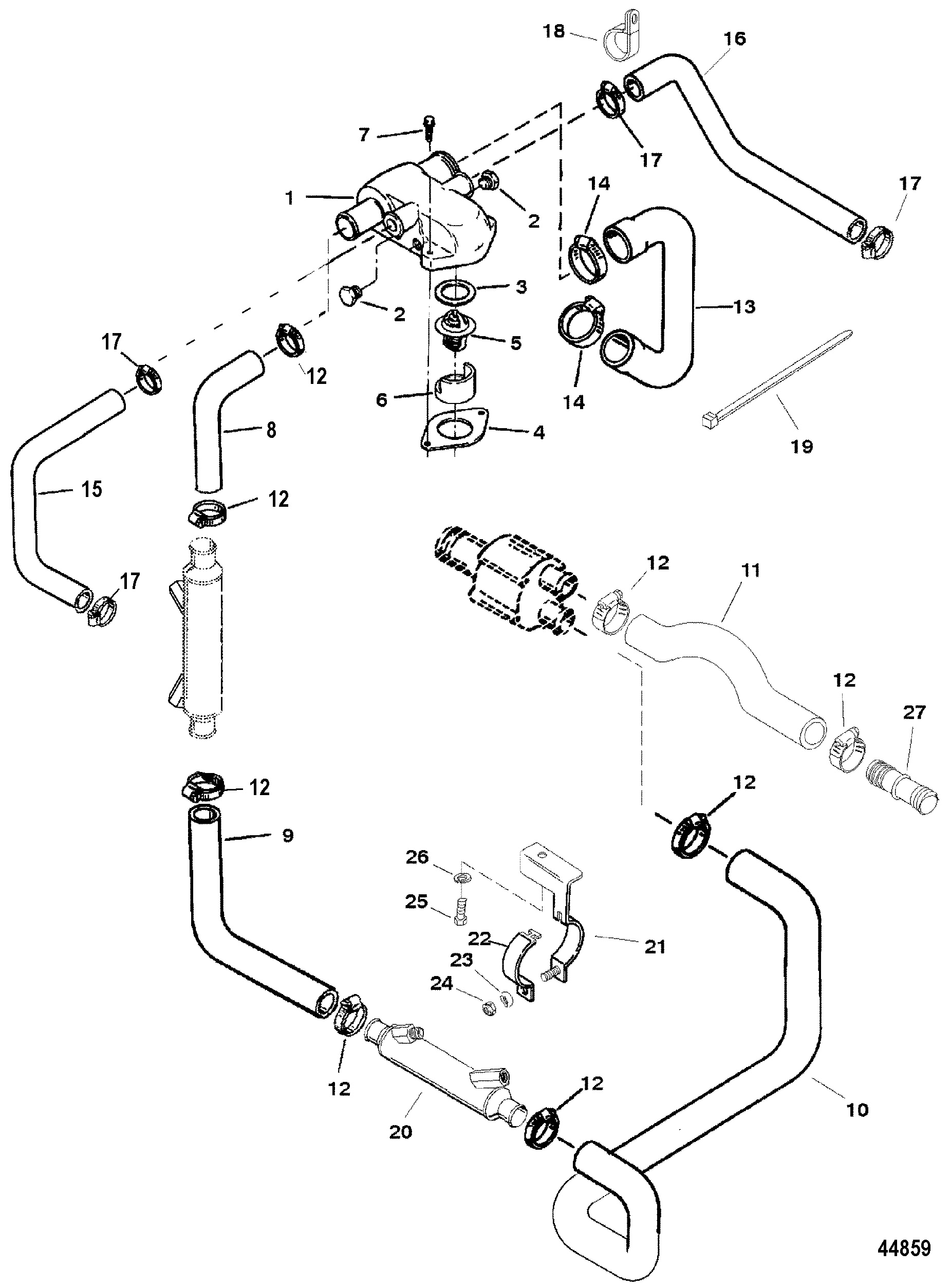 THERMOSTAT HOUSING, STANDARD COOLING (VST FUEL SYSTEM)