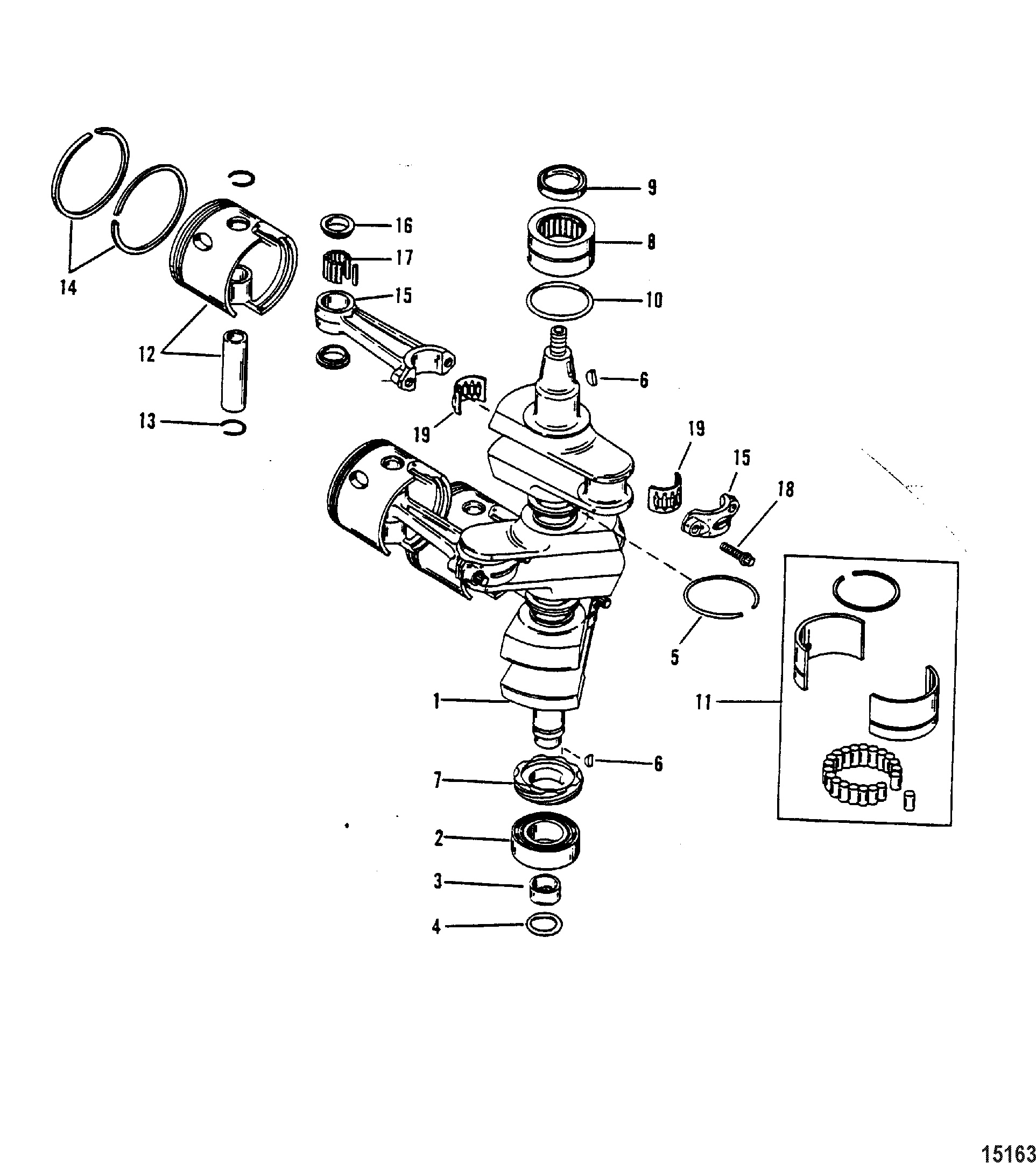 Crankshaft, Pistons And Connecting Rods (#646-818846)