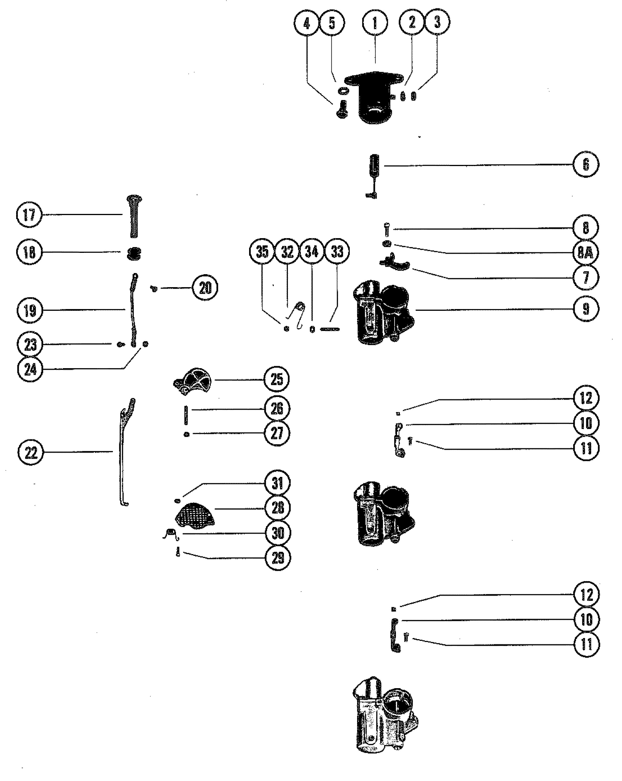 Solenoide dello starter del collegamento del carburatore