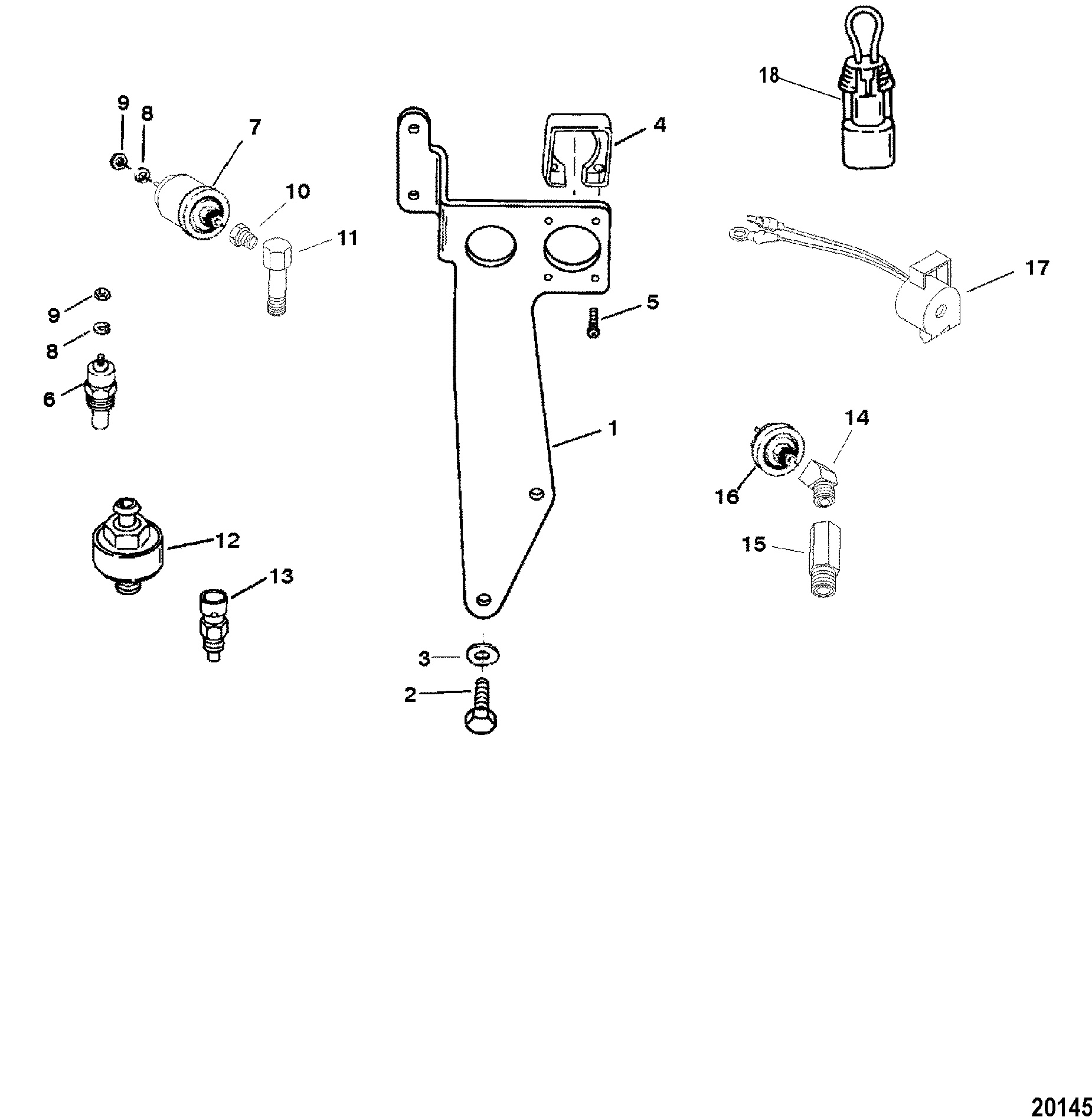 Senders and Harness Bracket