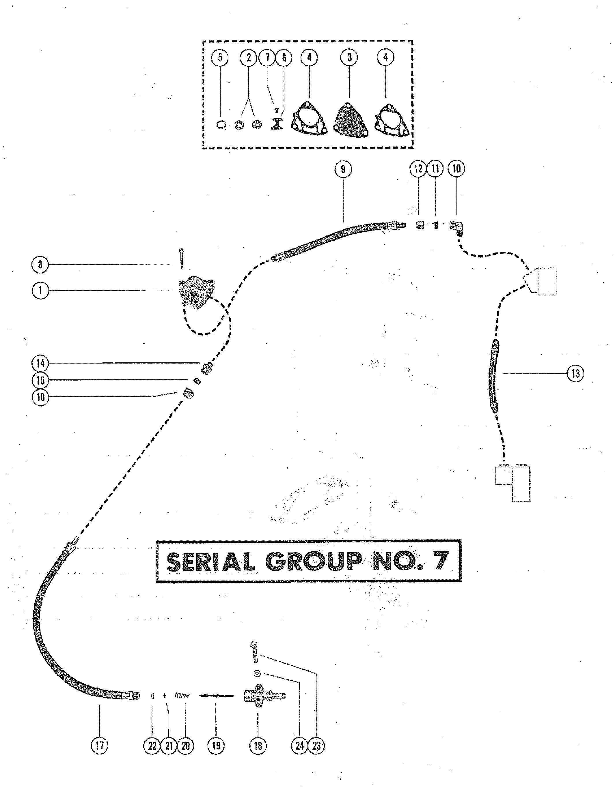 FUEL PUMP AND FUEL LINE ASSEMBLY (SERIAL GROUP NO. 7)