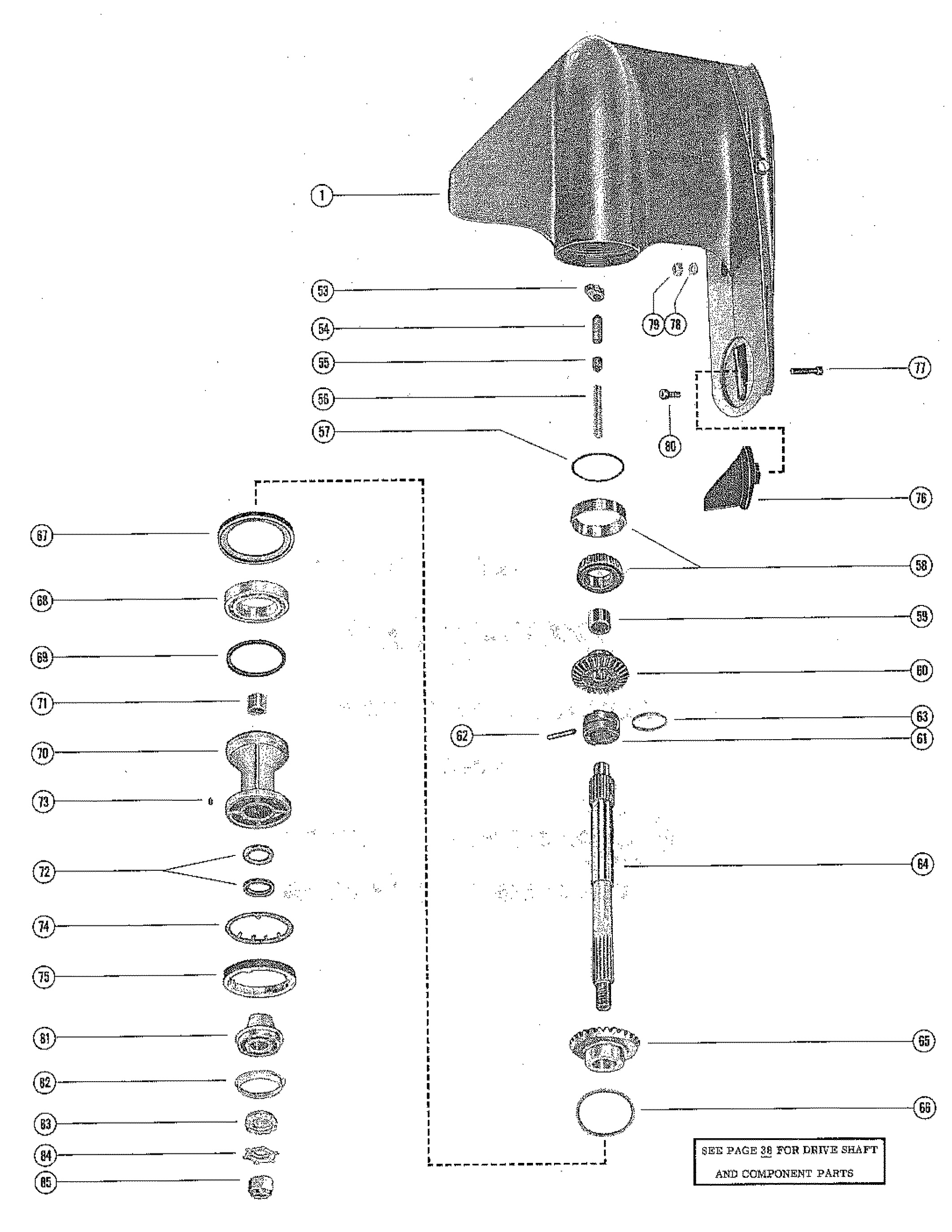 GEAR HOUSING ASSEMBLY, COMPLETE (PAGE 2)