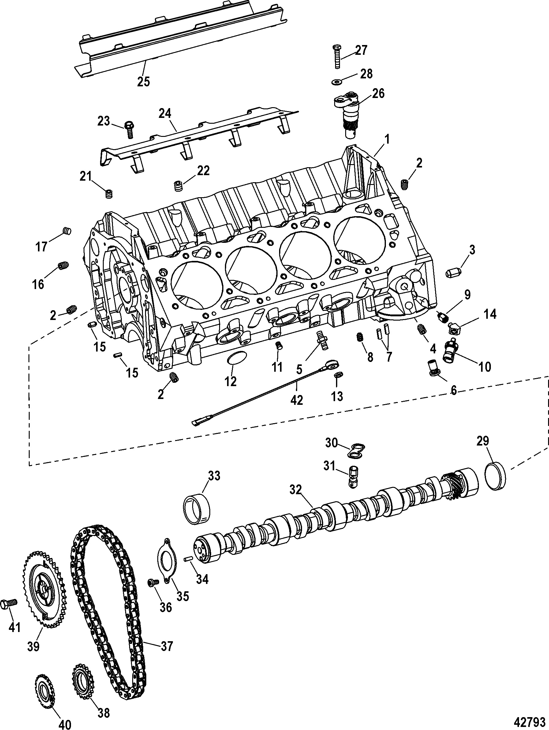 Cylinder Block And Camshaft