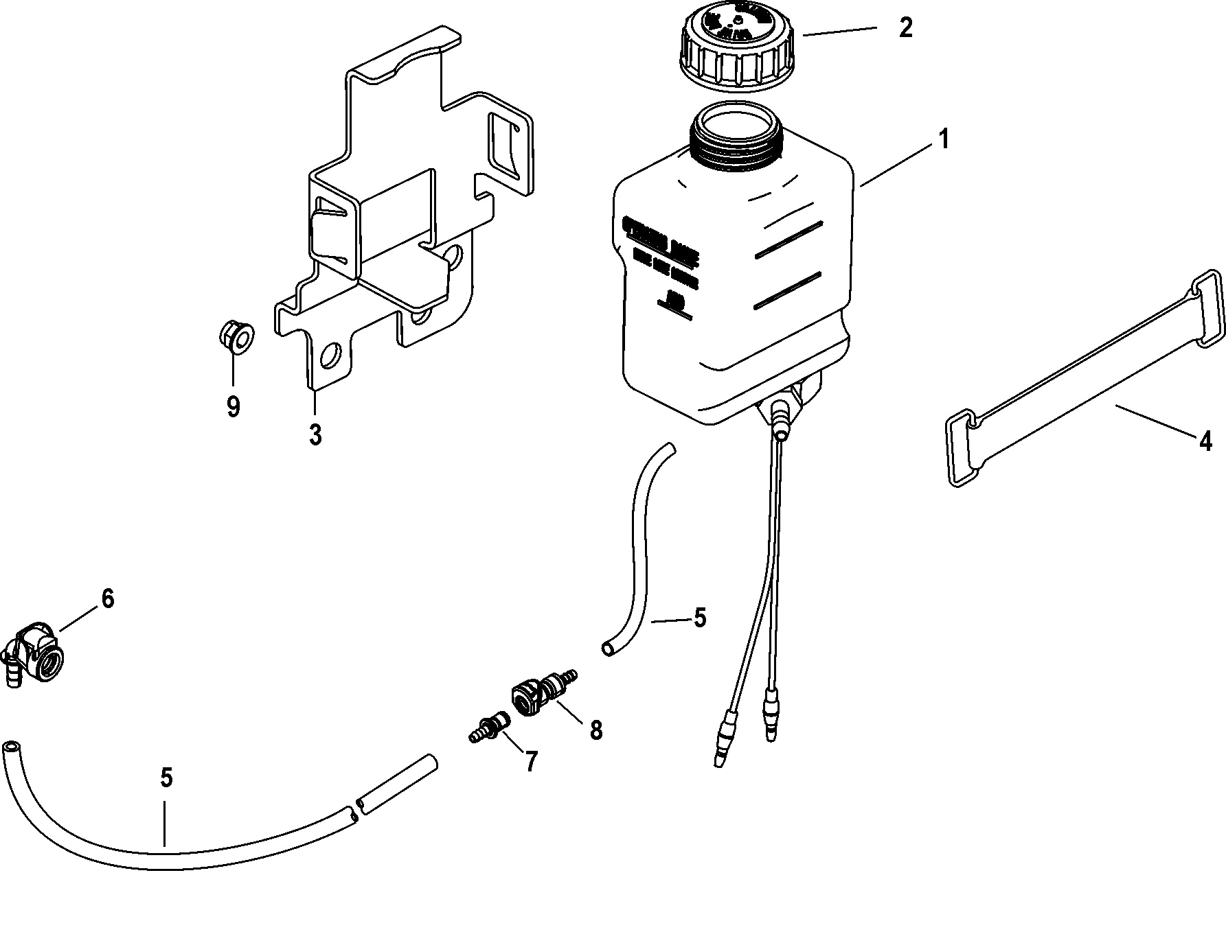 Drive Lube Reservoir Assembly(2A041664 & below)