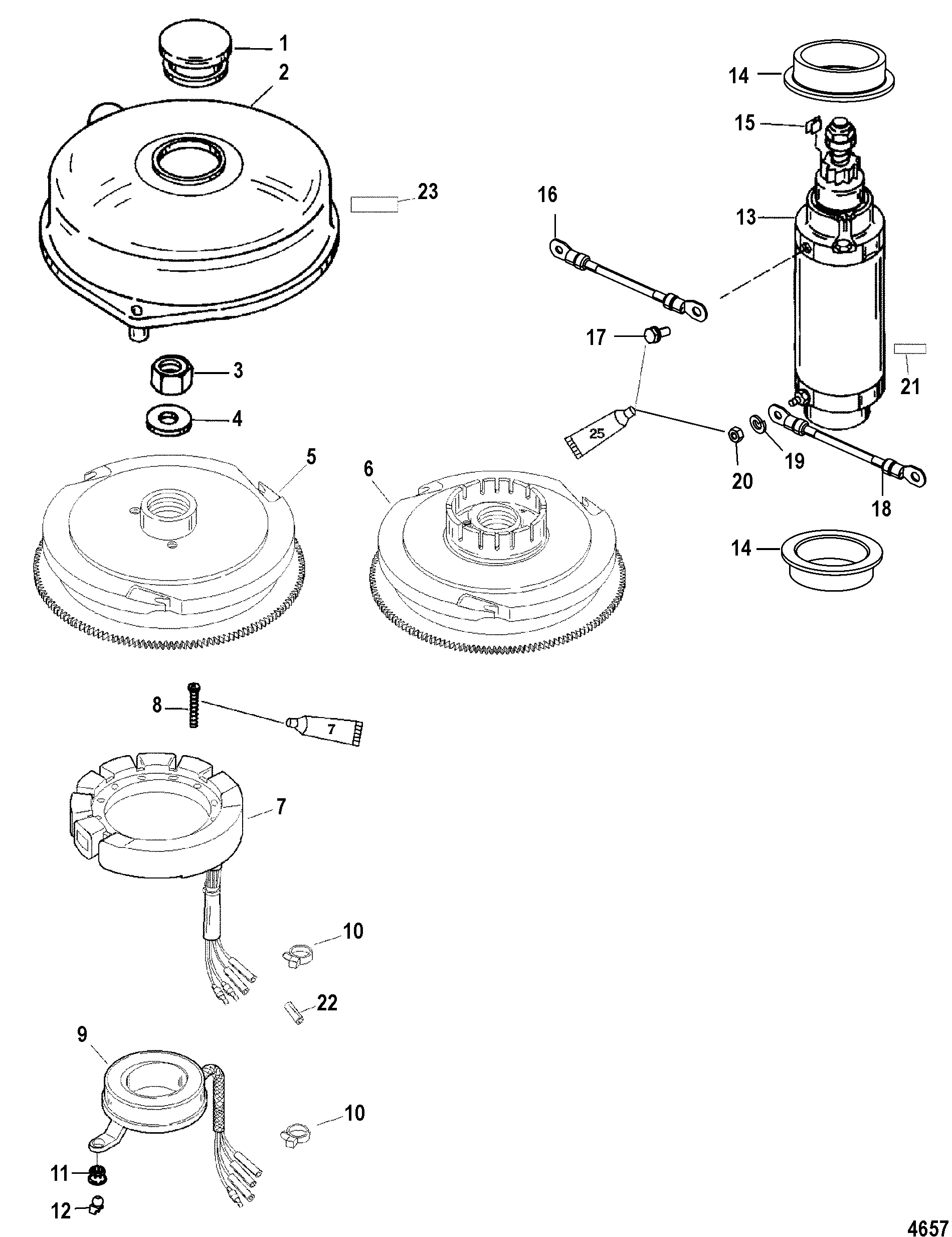 Flywheel and Starter Motor