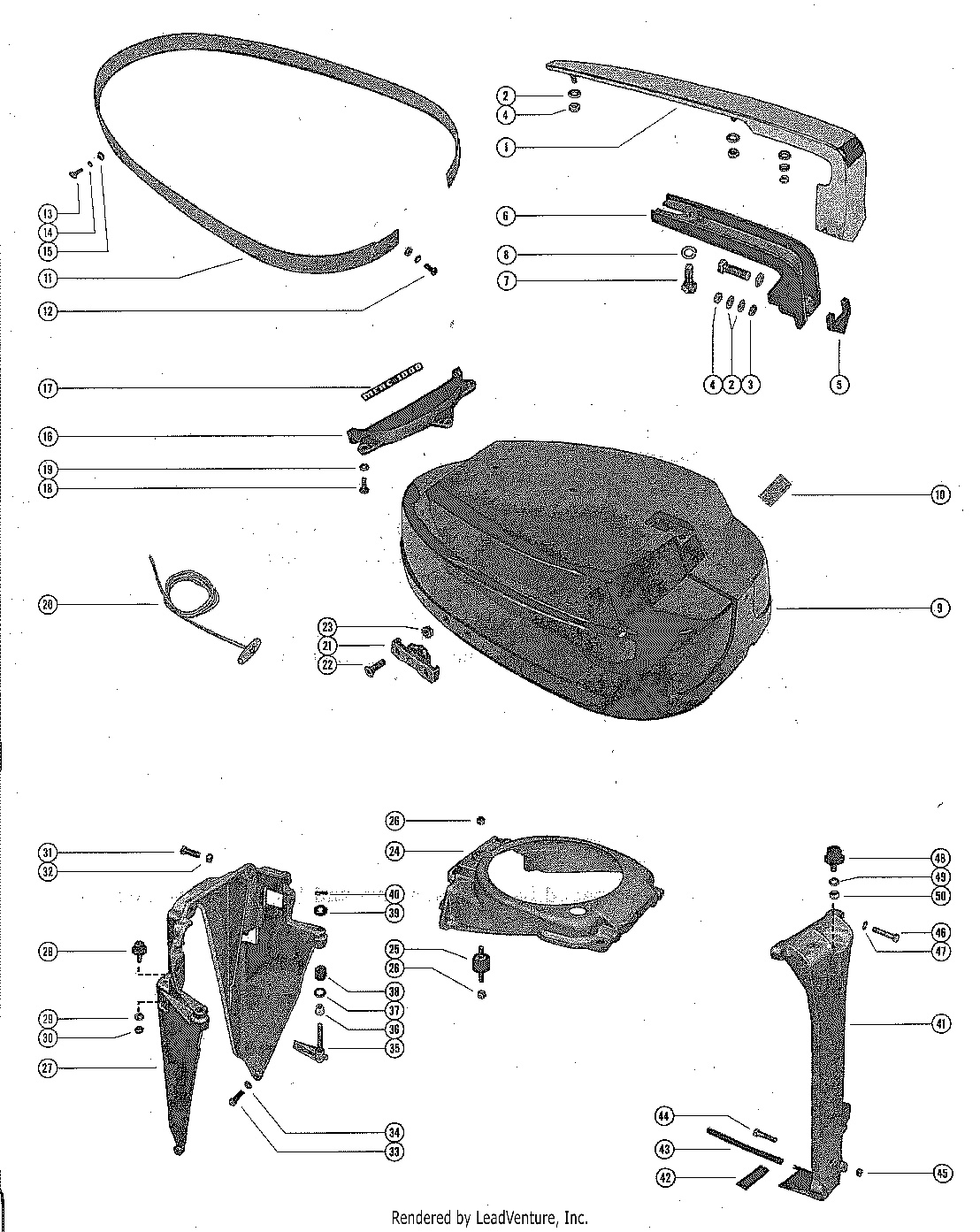 TOP COWL AND SUPPORT BRACKETS