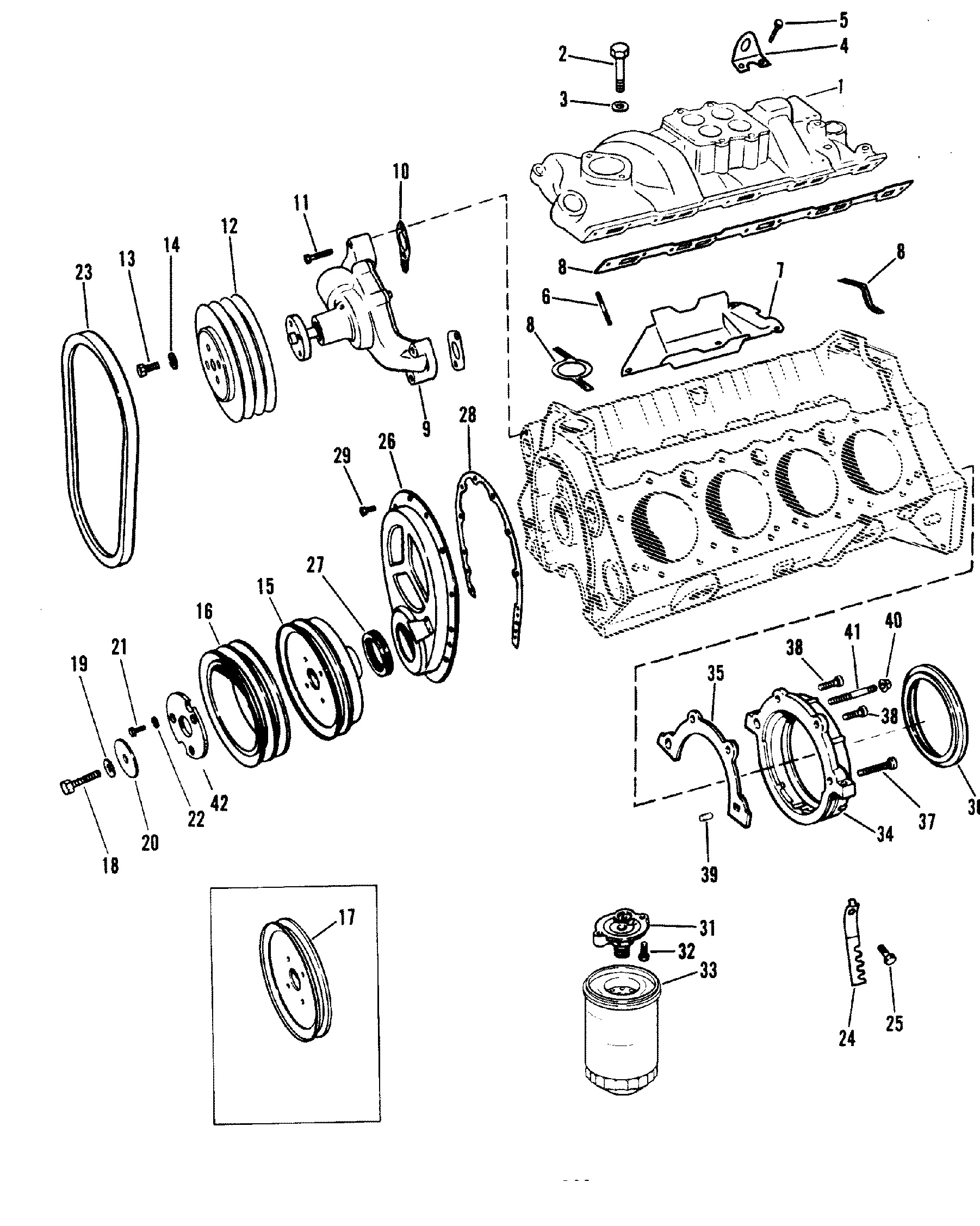 INTAKE MANIFOLD AND FRONT COVER