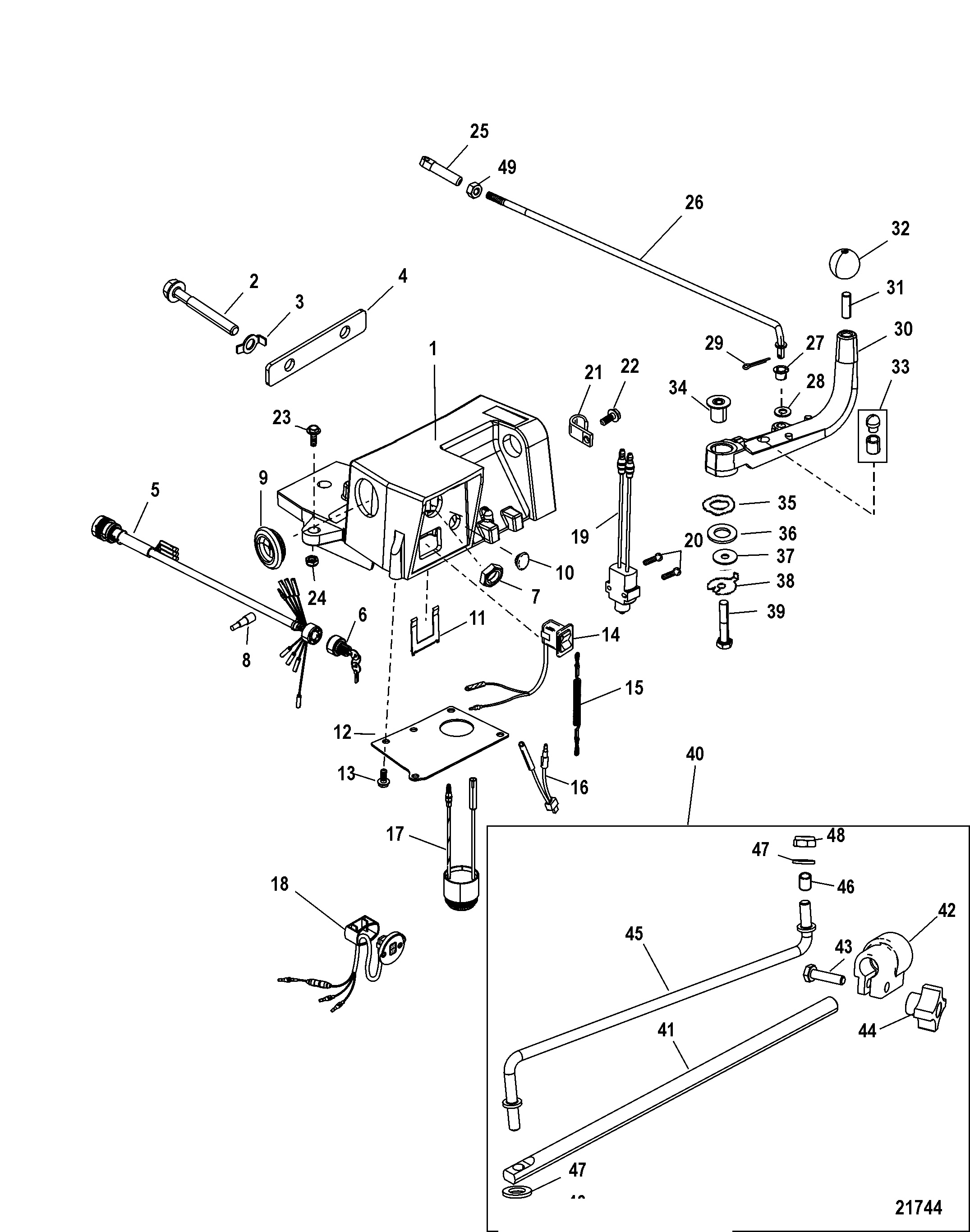 Steering Handle Kit Components, 816366A52