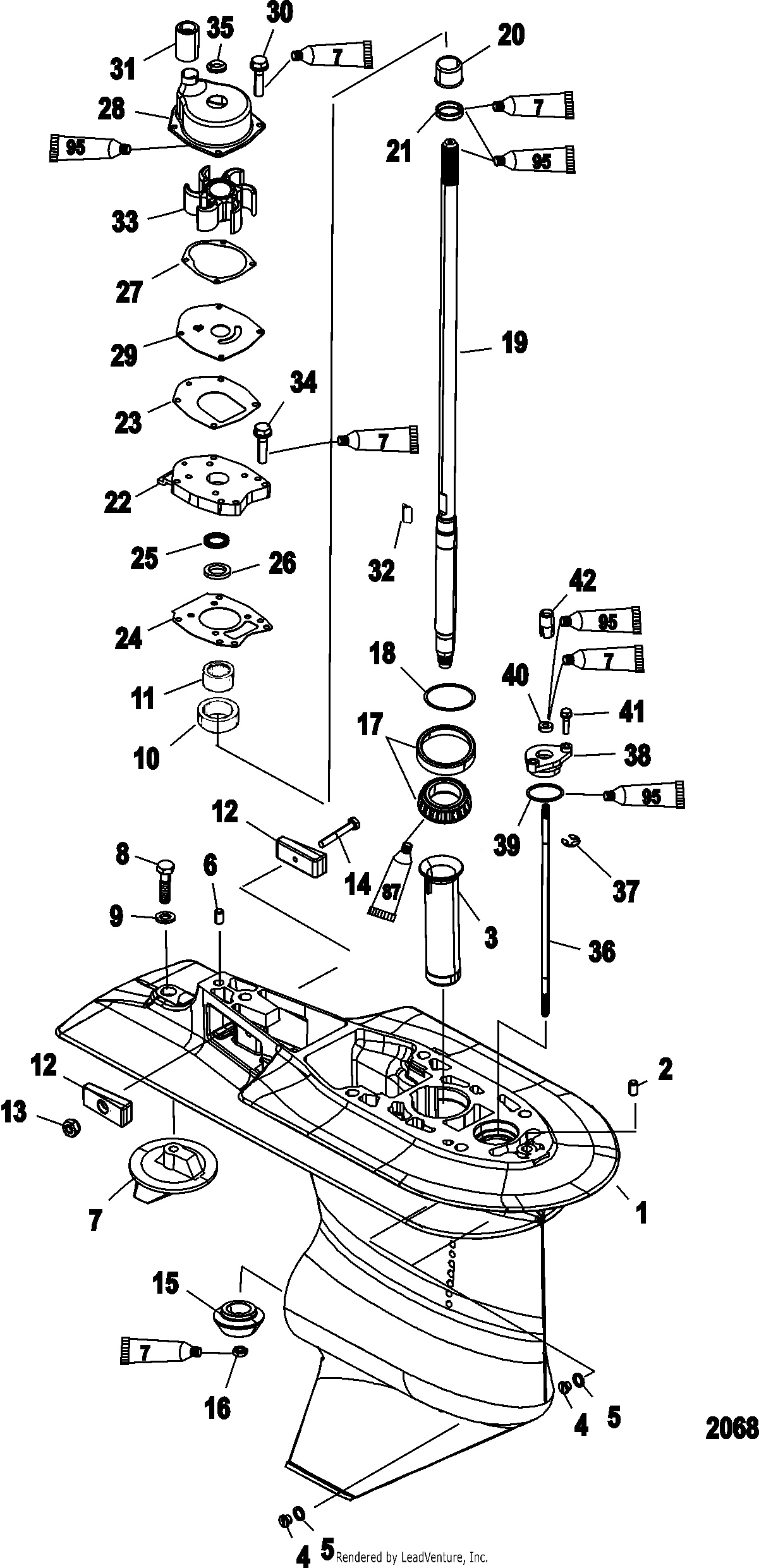 Gear Housing(Driveshaft)(2.33 1 Gear Ratio)