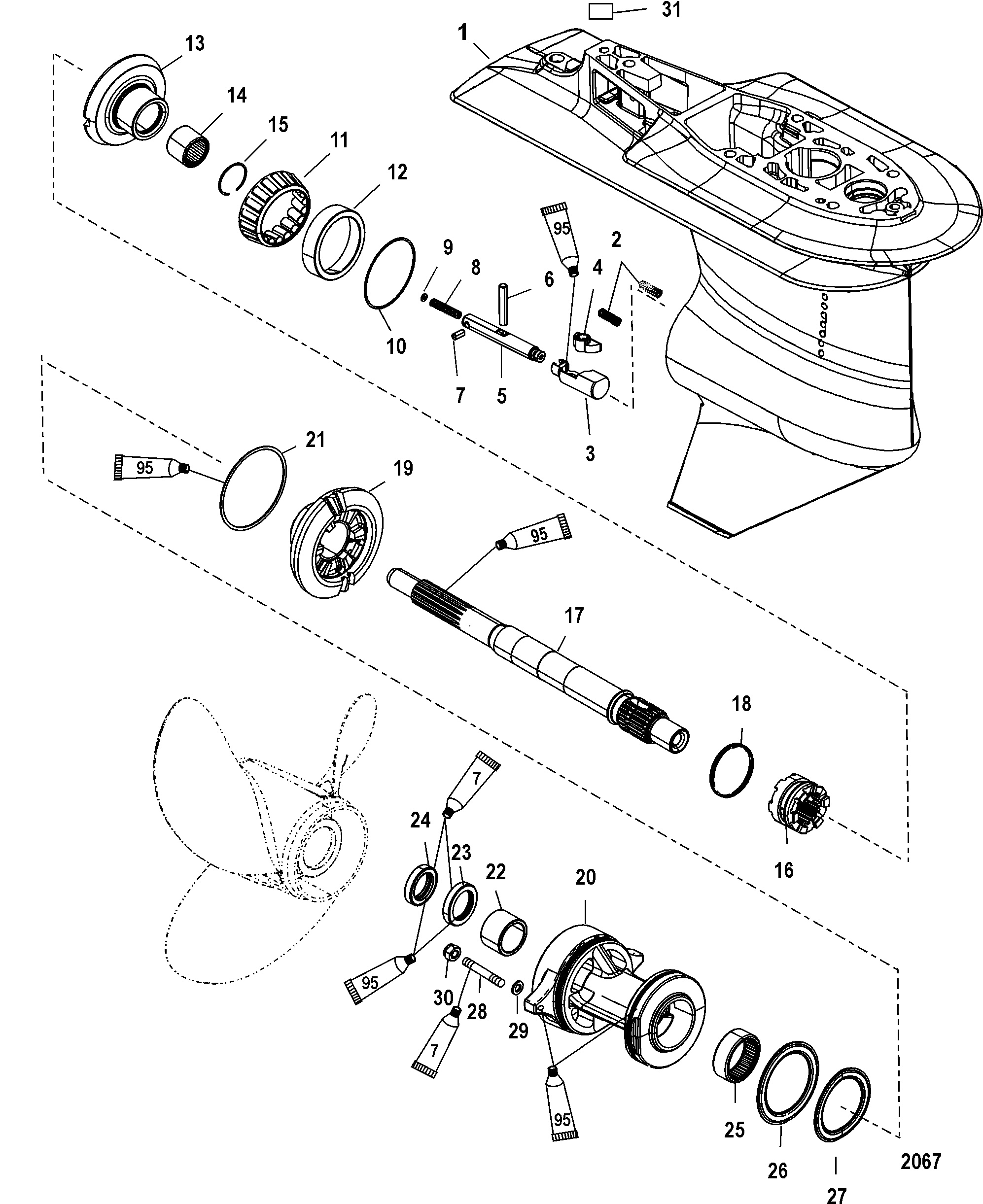 Gear Housing, Propeller Shaft