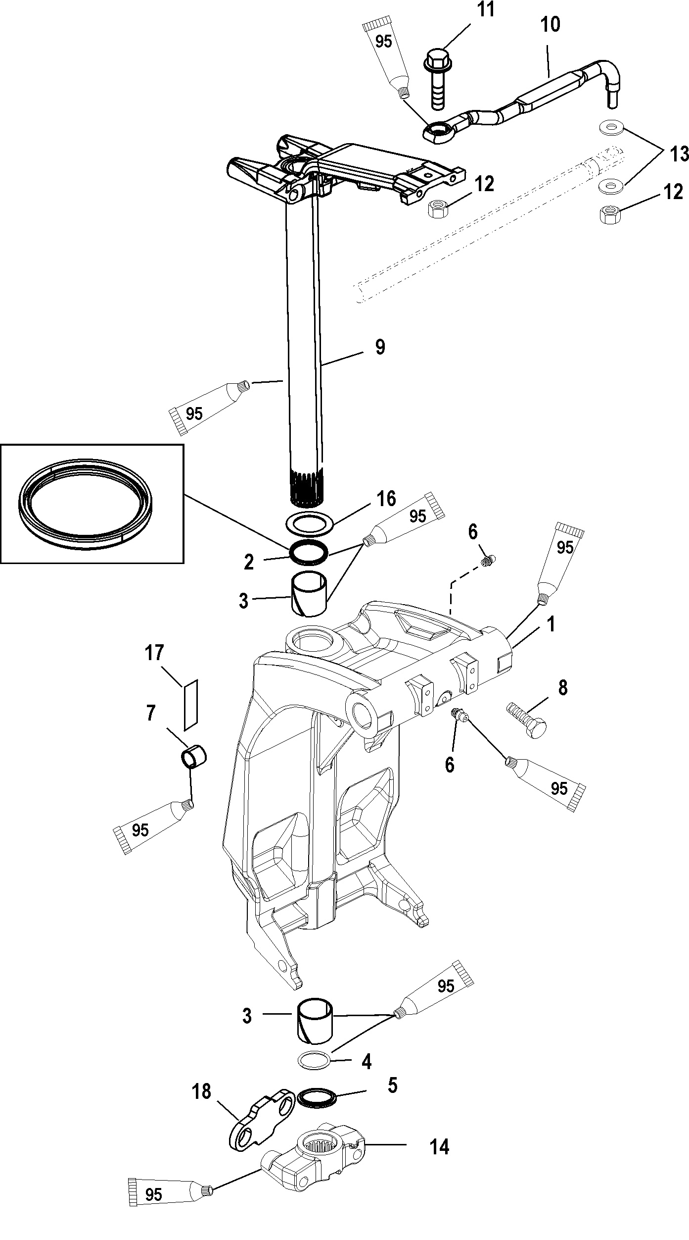 Swivel Bracket and Steering Arm