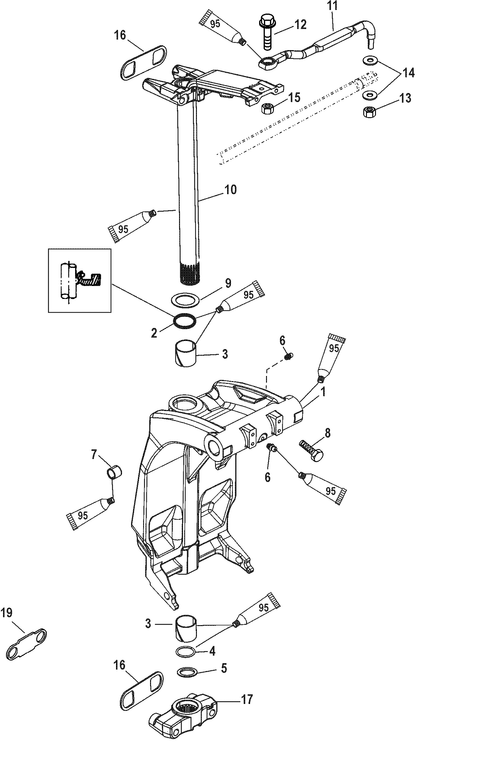 Swivel Bracket and Steering Arm