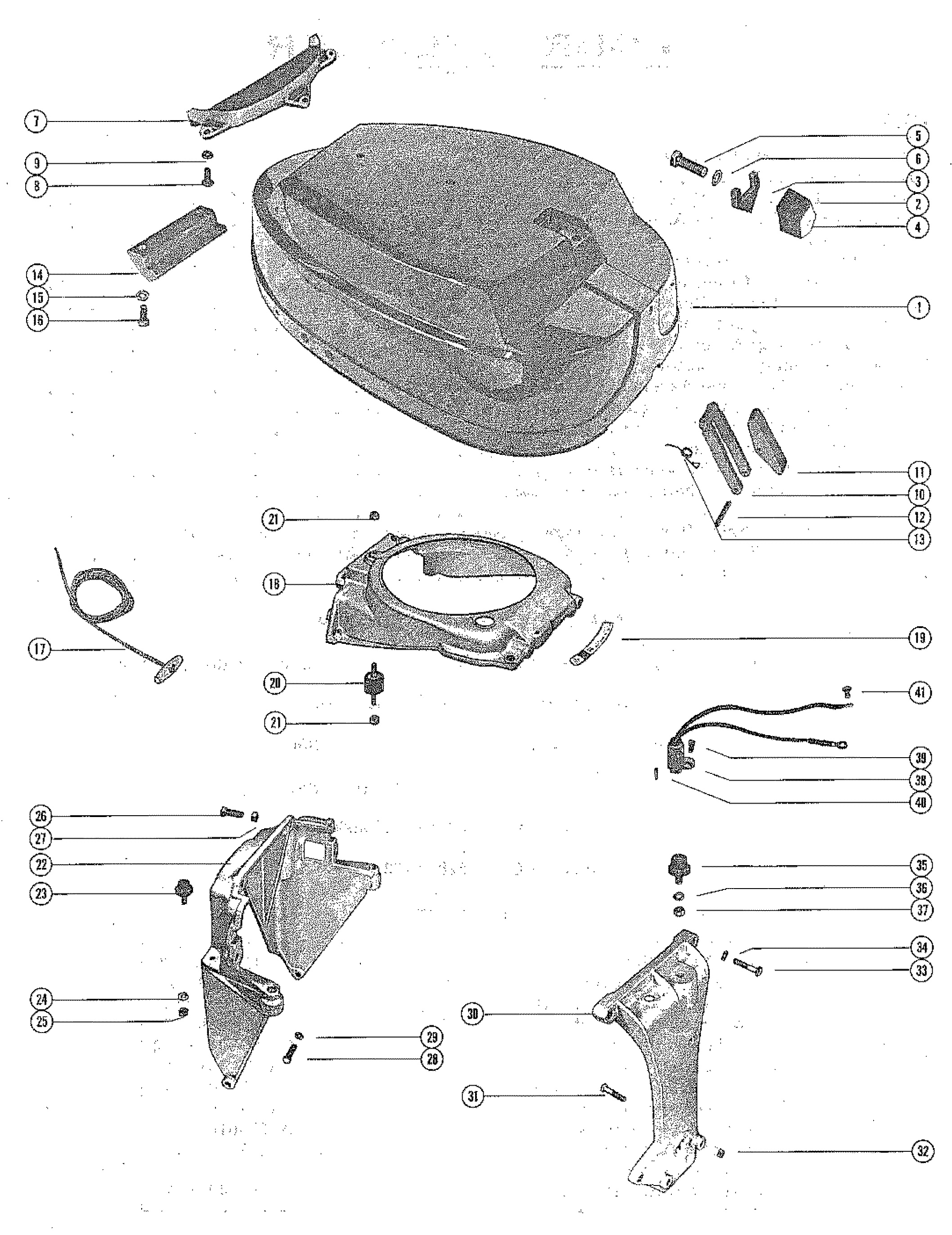 TOP COWL AND SUPPORT BRACKETS