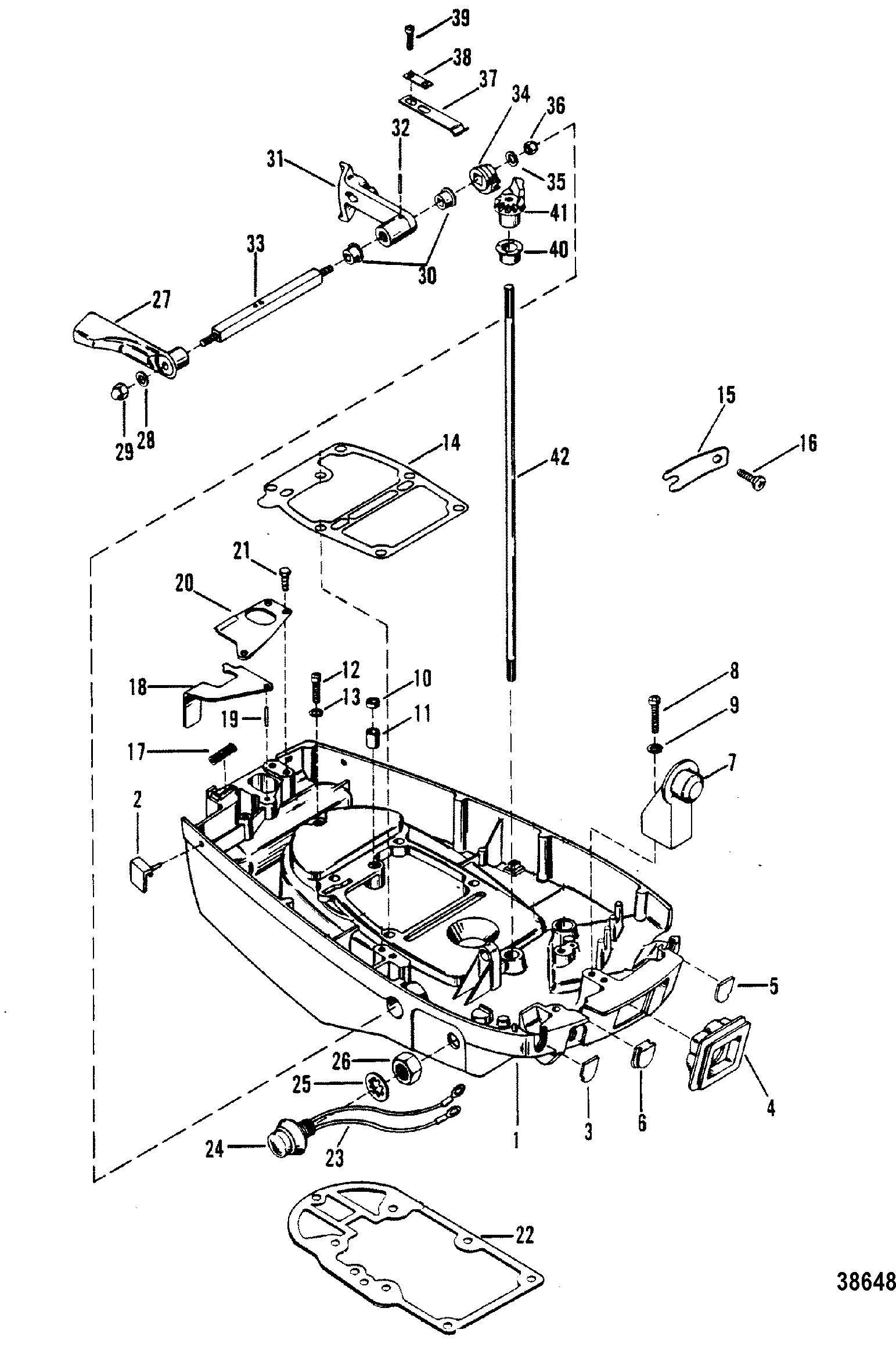 BOTTOM COWL AND SHIFT LINKAGE