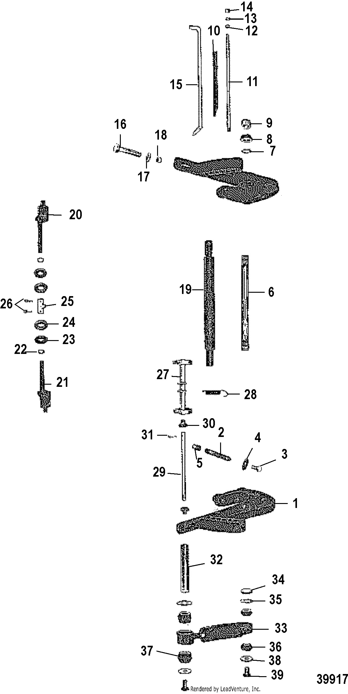 CLAMP BRACKET AND REVERSE LOCK(SHORT SHAFT)
