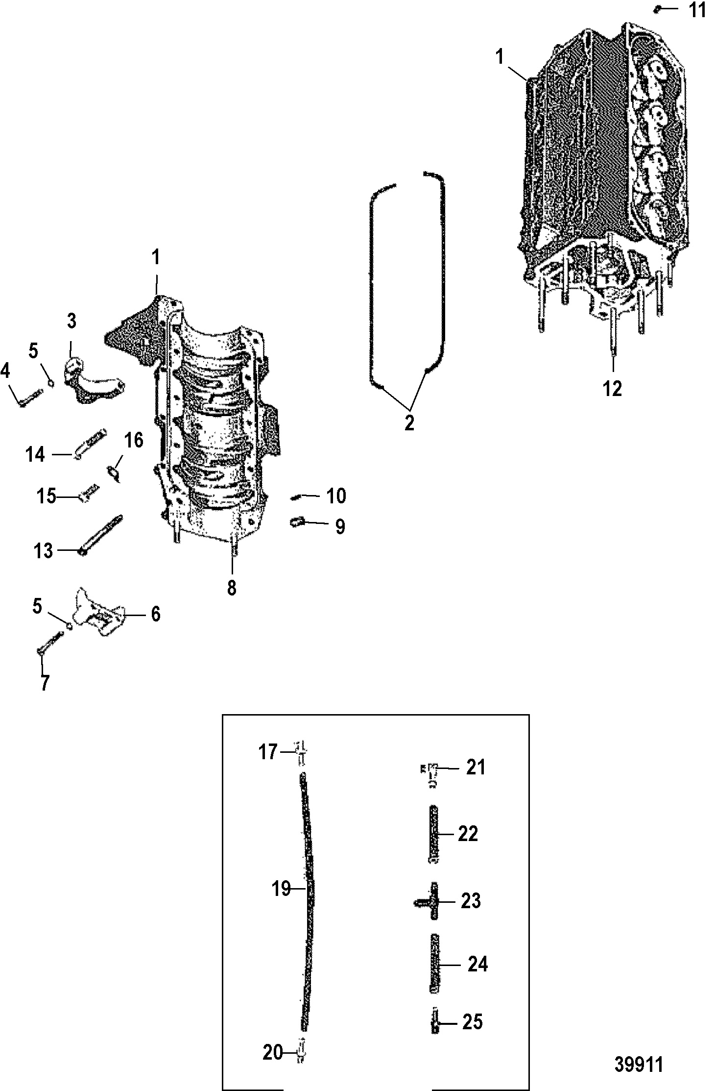 CYLINDER BLOCK AND CRANKCASE ASSEMBLY