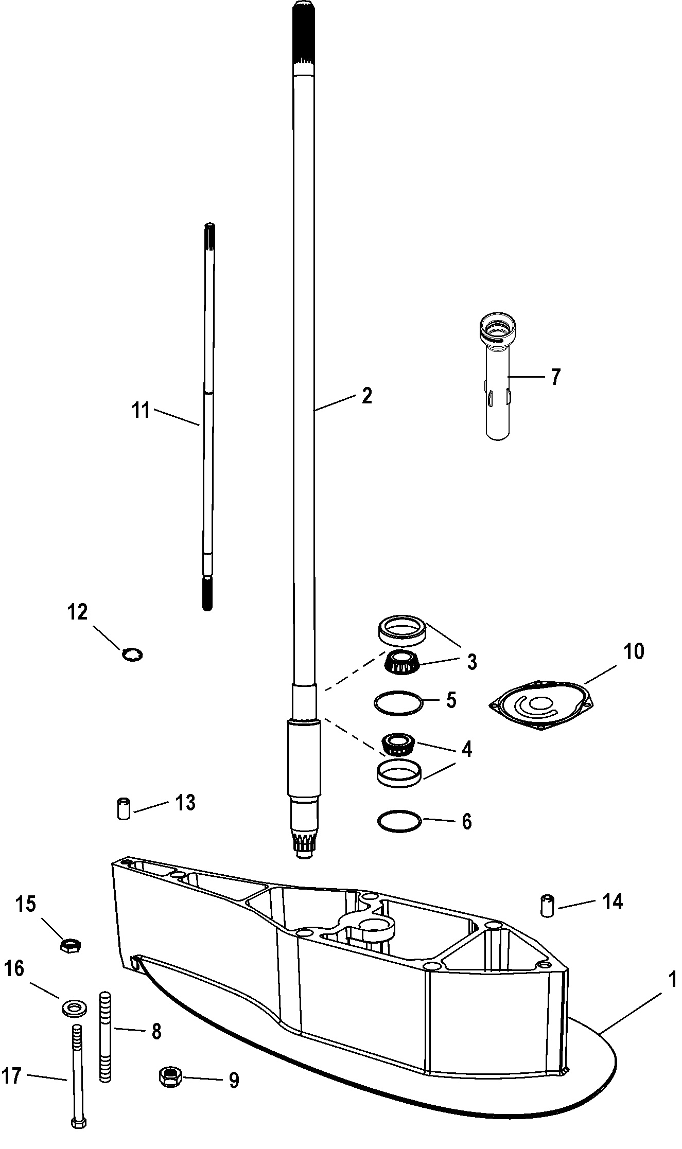 DriveShaft Housing Extension Kit, Standard 2.07 1