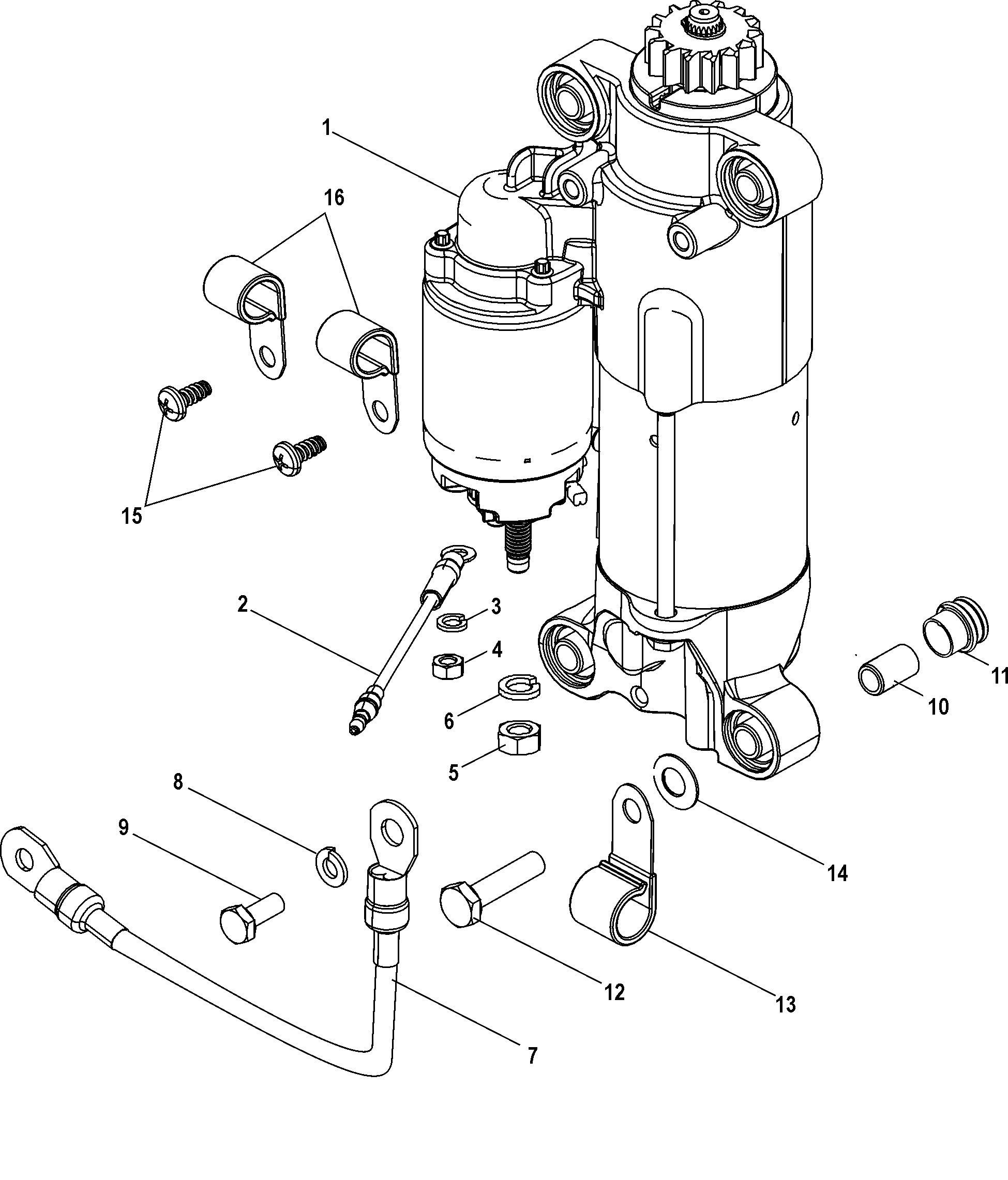 Starter Motor, 1B759588 and Up