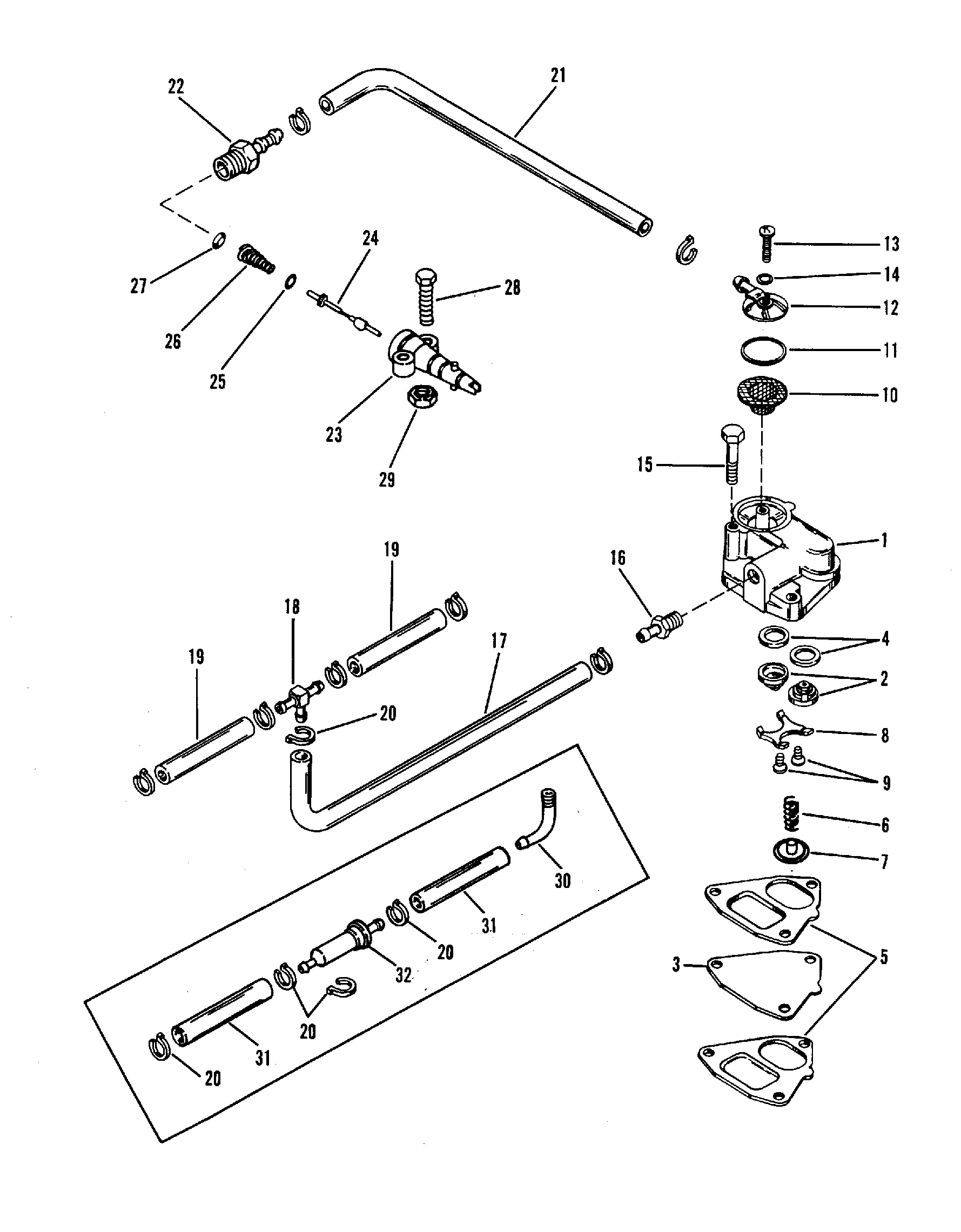 FUEL PUMP AND FUEL LINES(TRIANGLE FUEL PUMP)