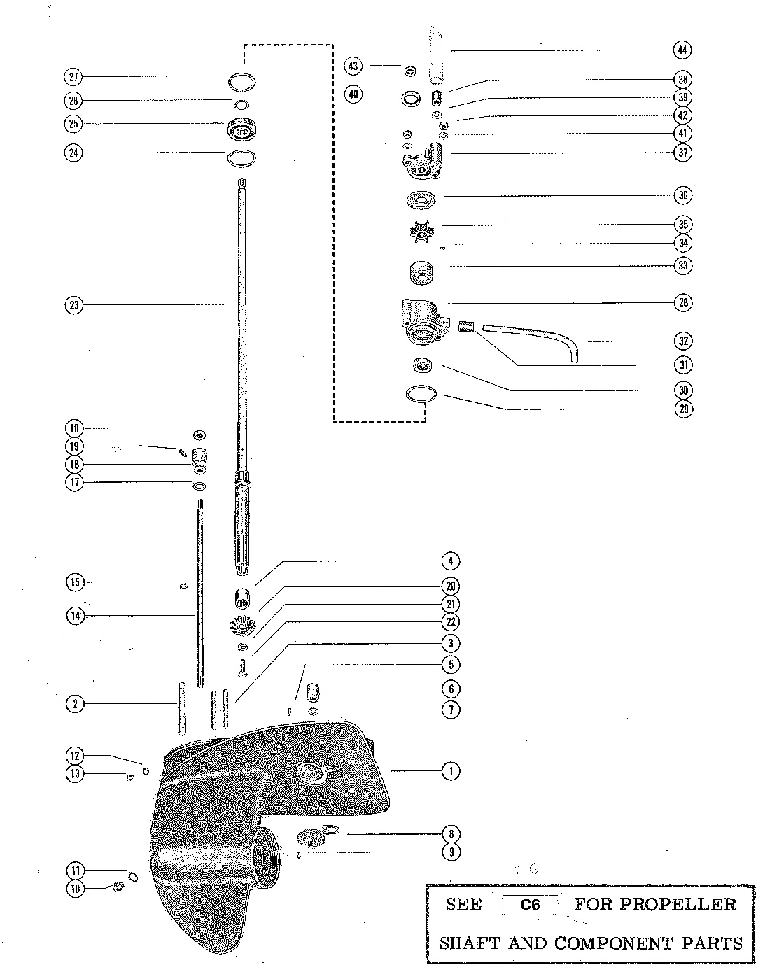 GEAR HOUSING ASSEMBLY, COMPLETE (PAGE 1)