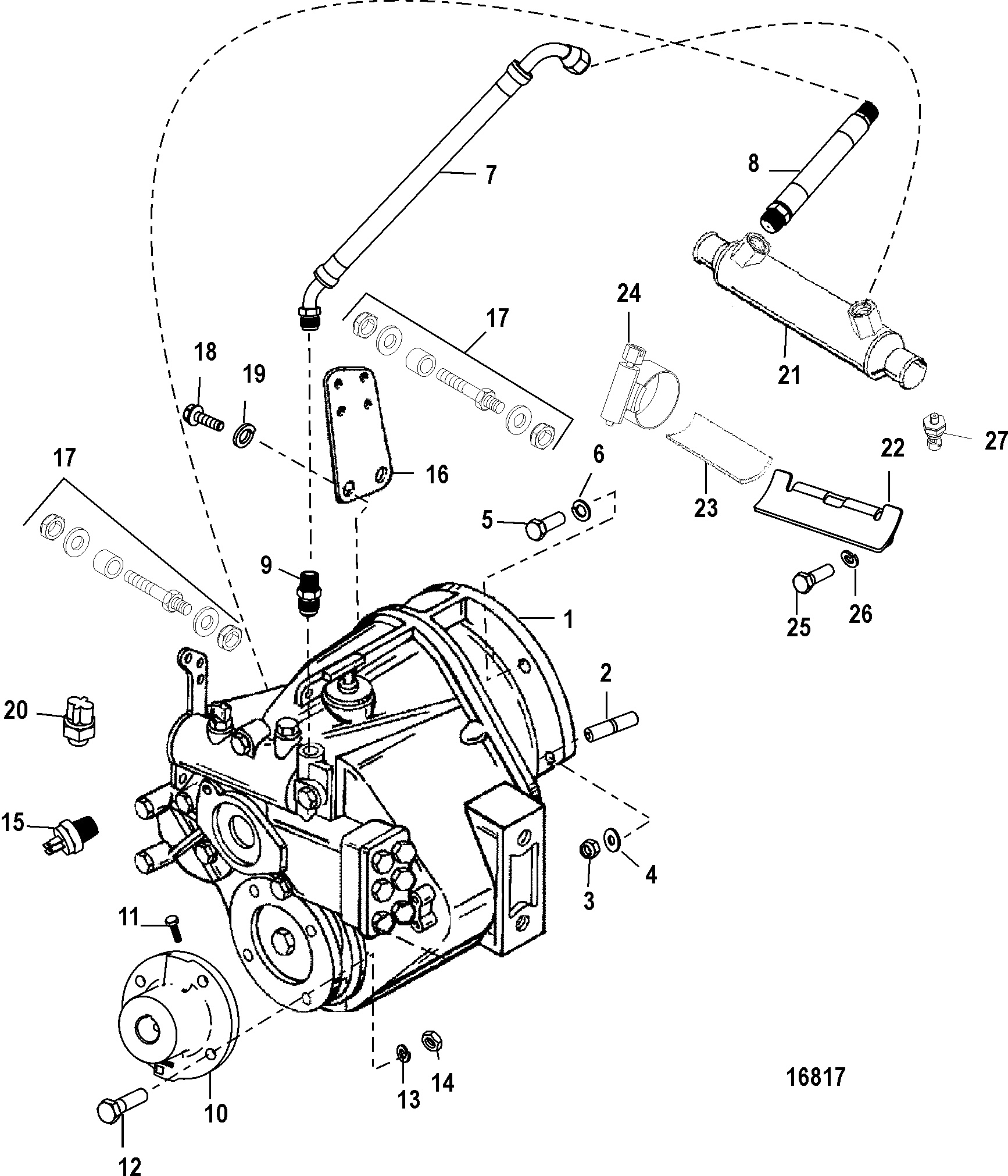 Trasmissione e parti correlate (Borg Warner 5000)