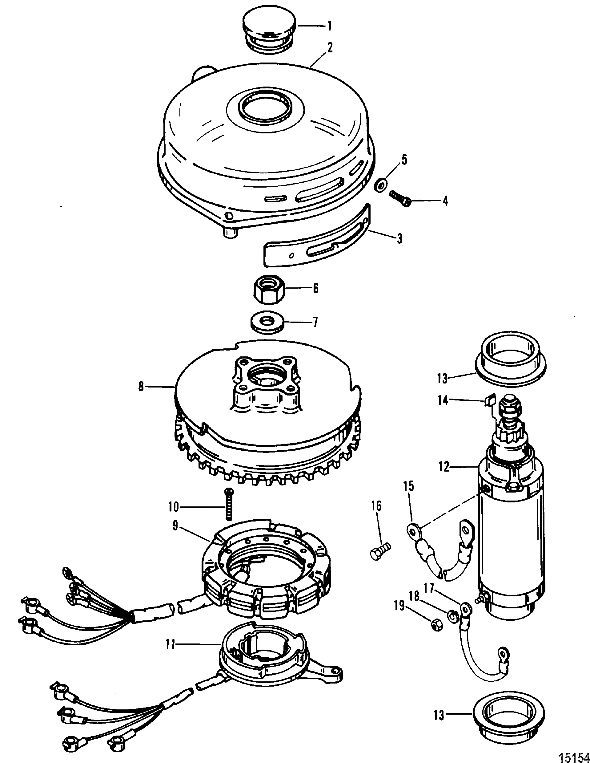 FLYWHEEL AND STARTER MOTOR