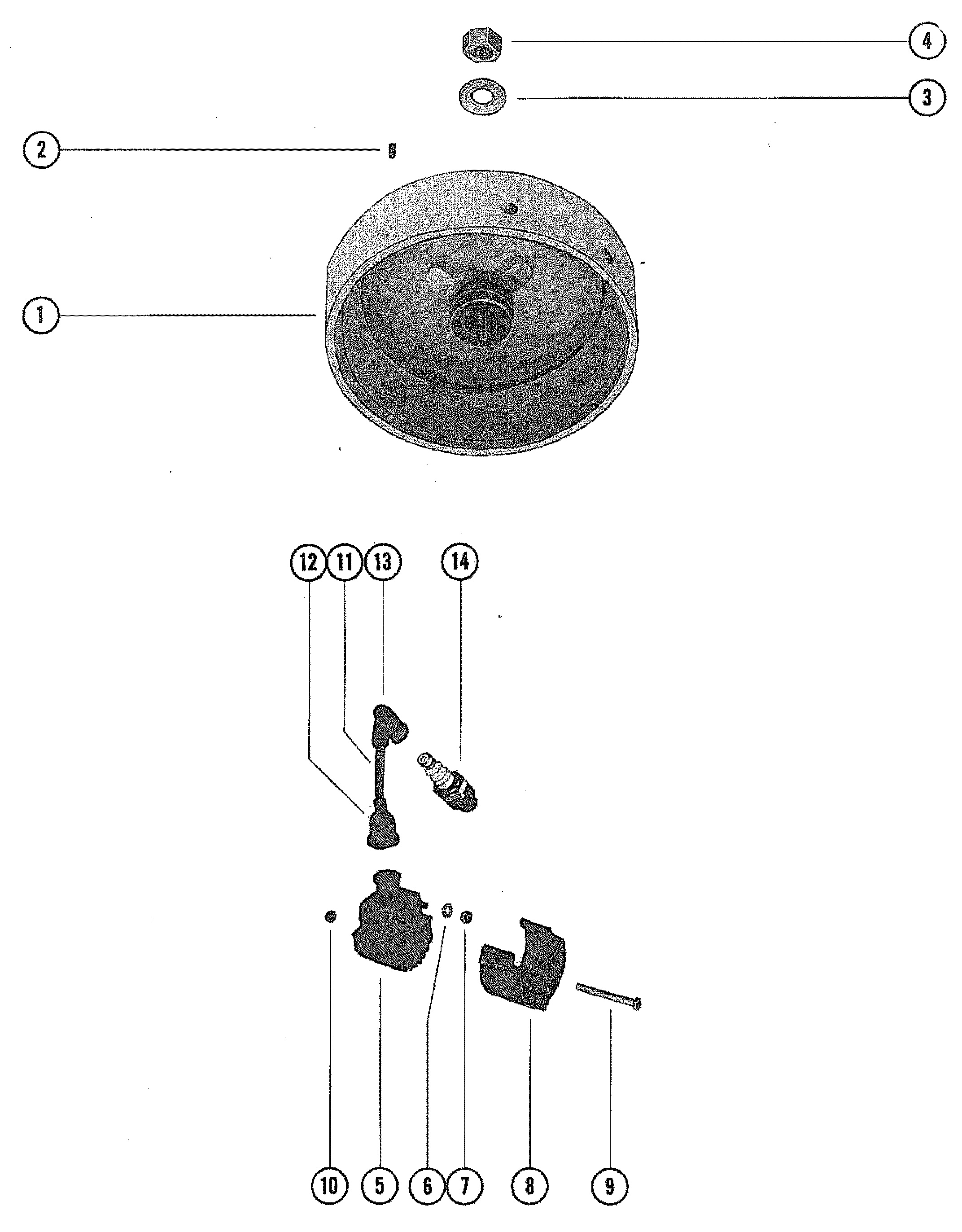FLYWHEEL AND IGNITION COIL