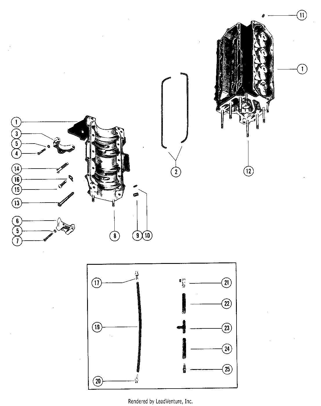 CYLINDER BLOCK AND CRANKCASE ASSEMBLY