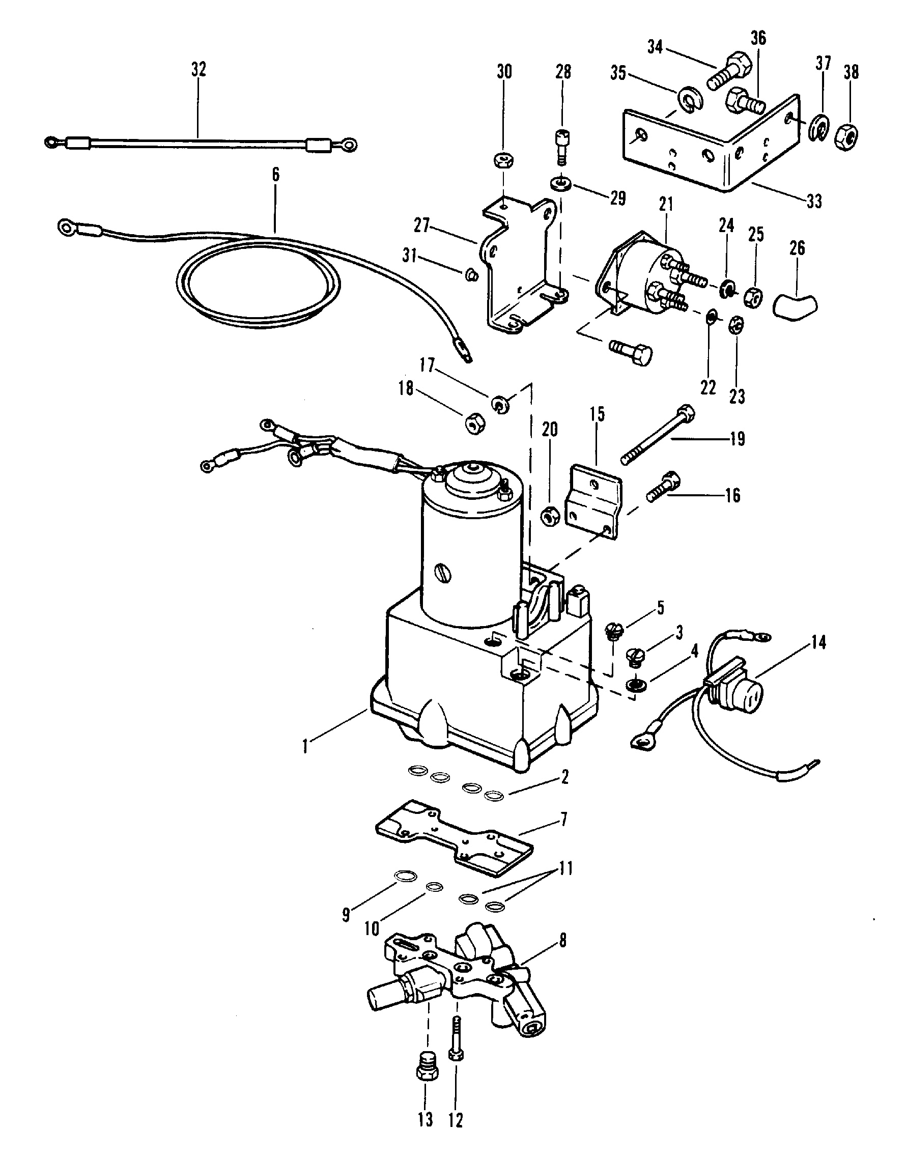 POWER TRIM COMPONENTS(WITHOUT CIRCUIT BREAKER AND FUSE)