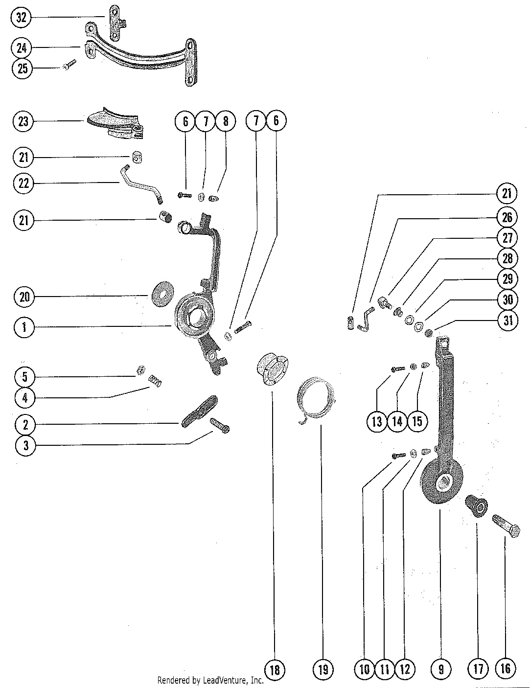 THROTTLE LEVER AND SPARK ADVANCE LEVER