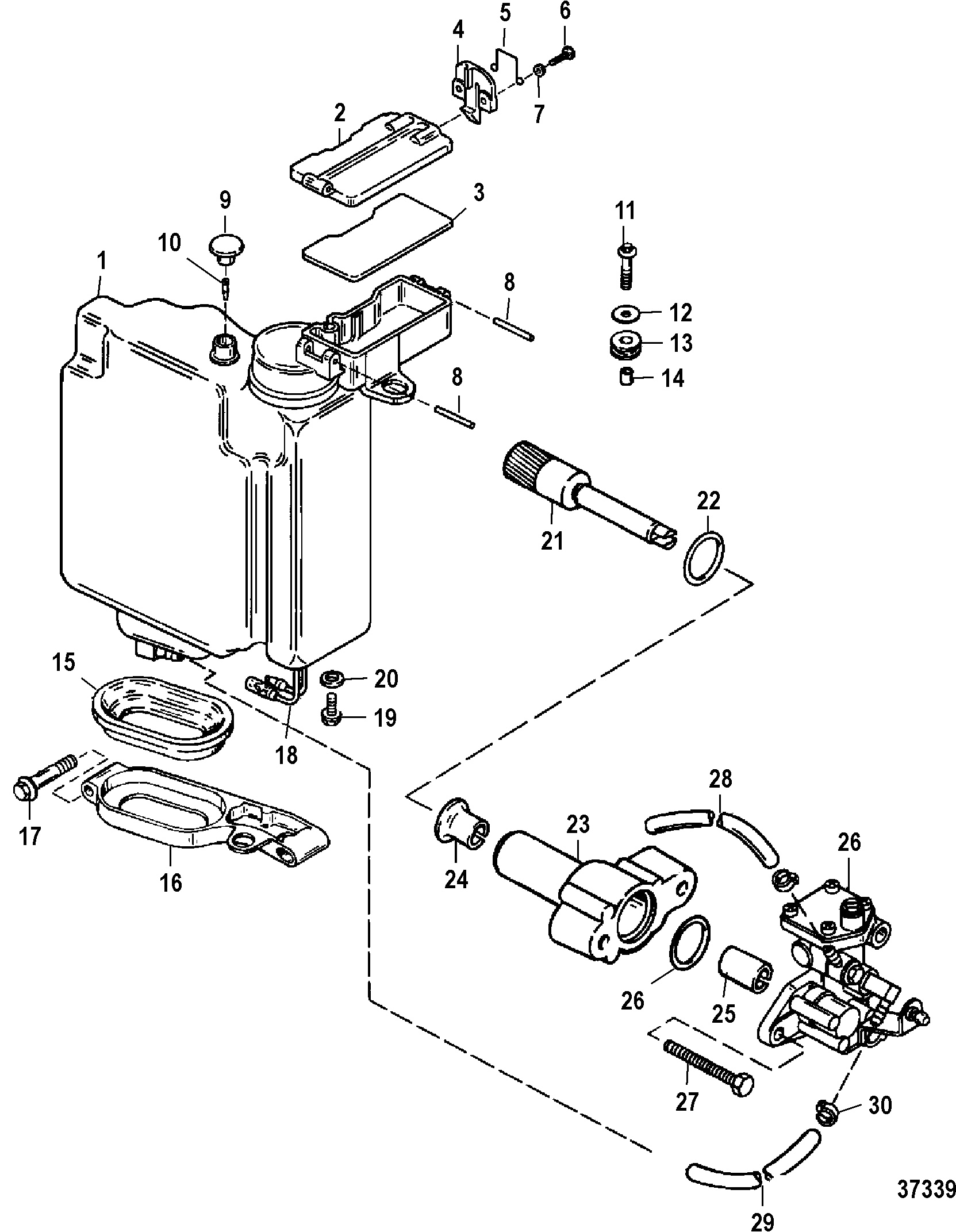 OIL INJECTION(USA 0G301750 BEL 9885504 AND BELOW)