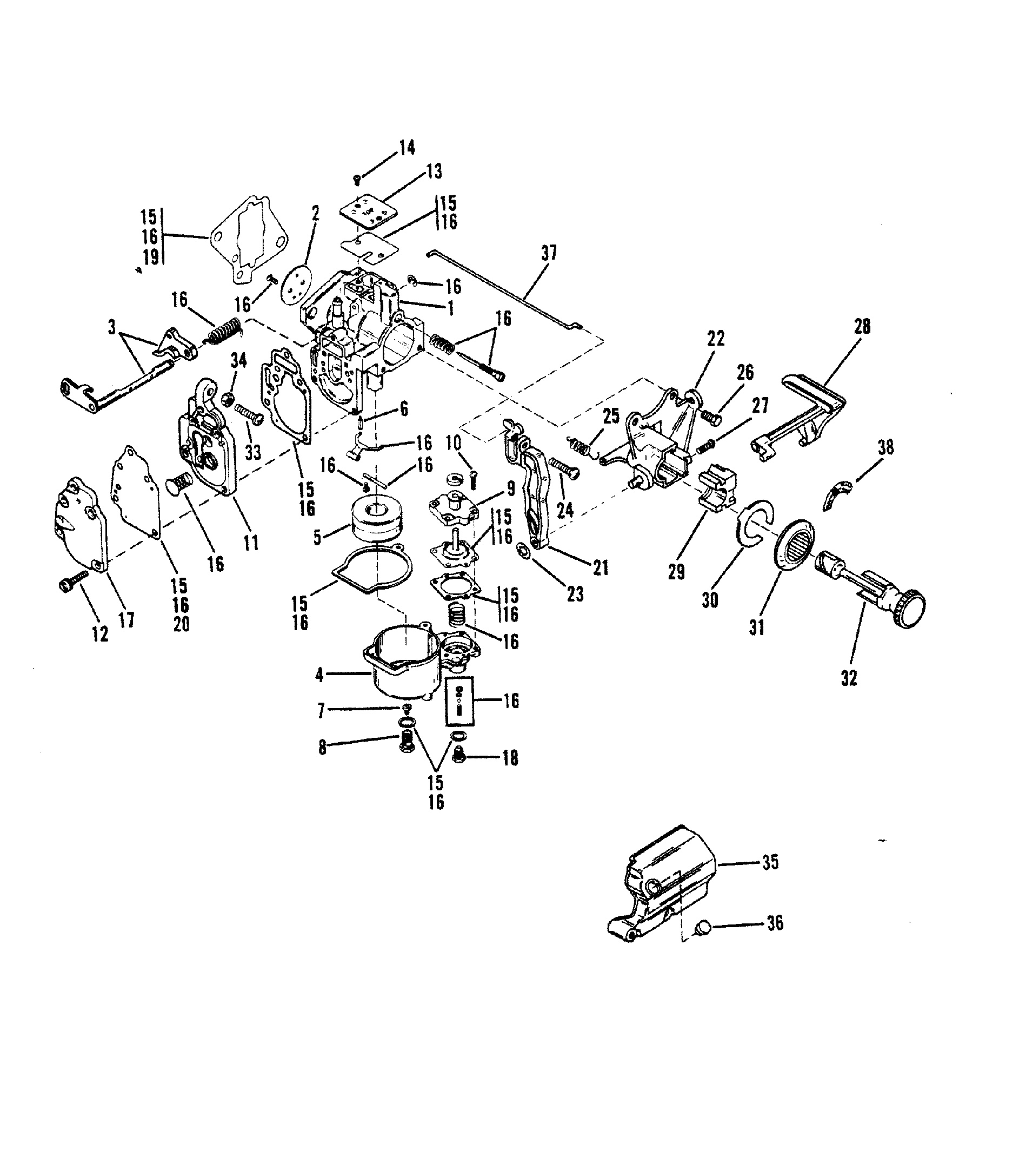 CARBURETOR ASSEMBLY(15)
