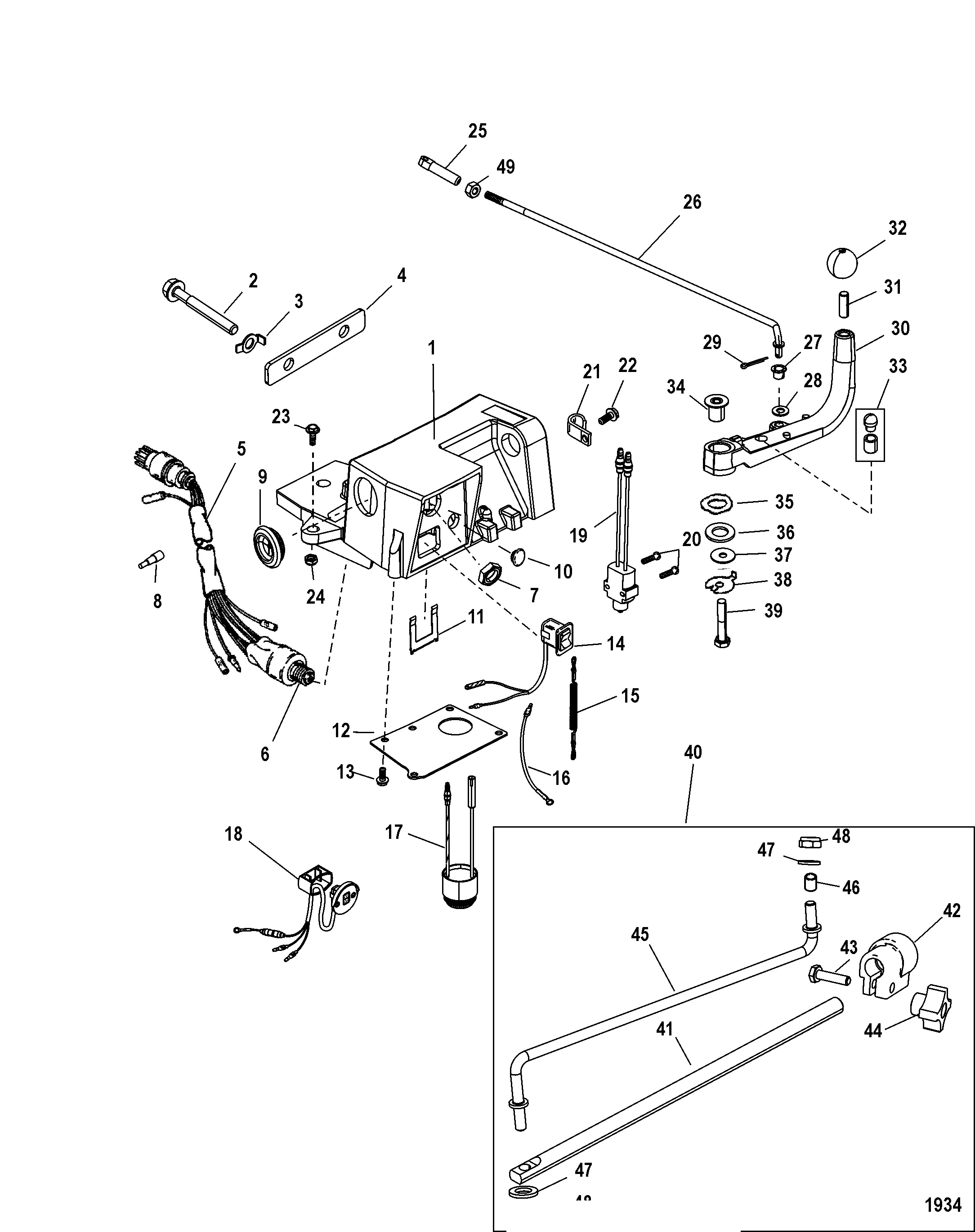 Steering Handle Kit Components