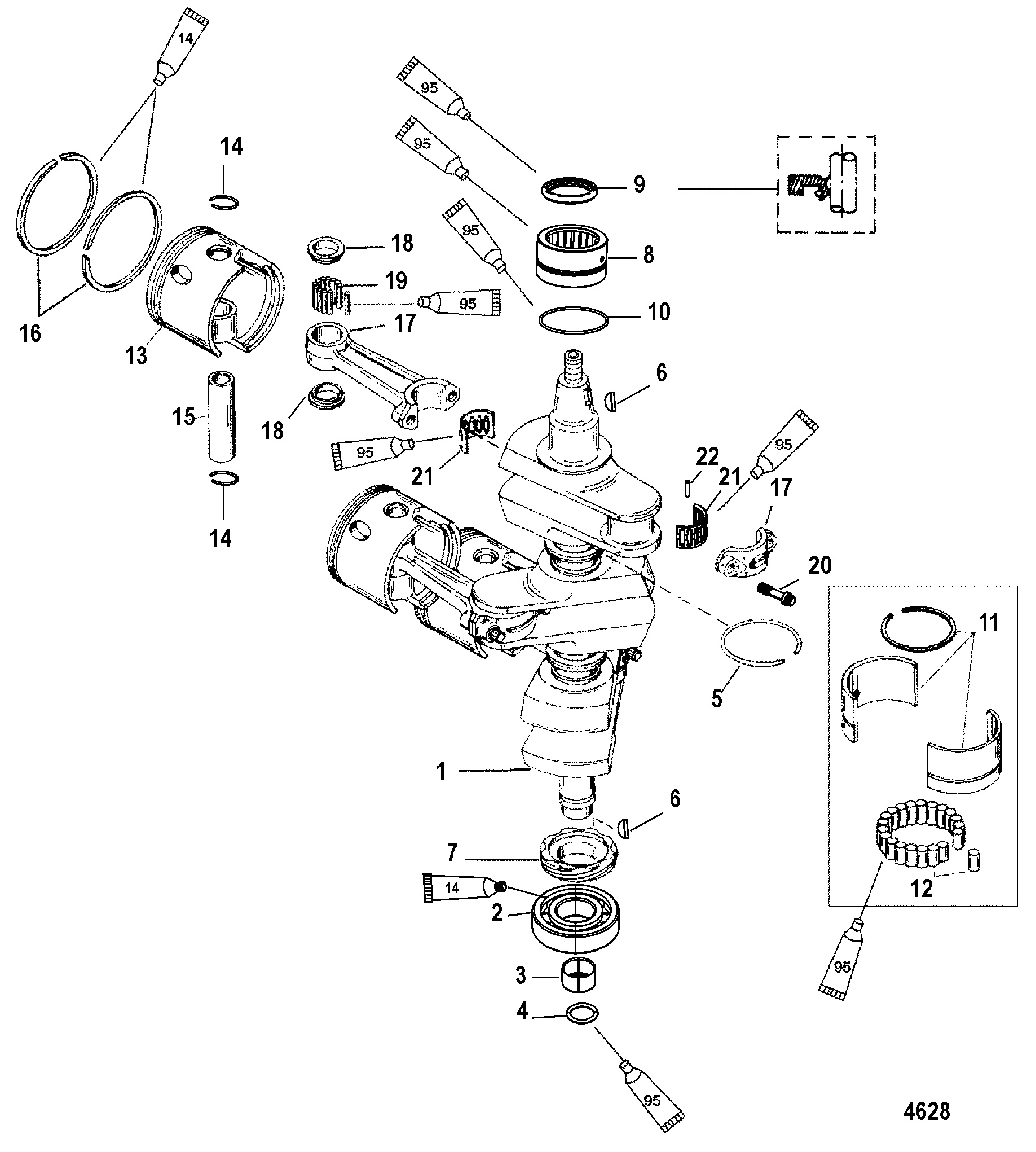 Crankshaft, Pistons and Connecting Rods