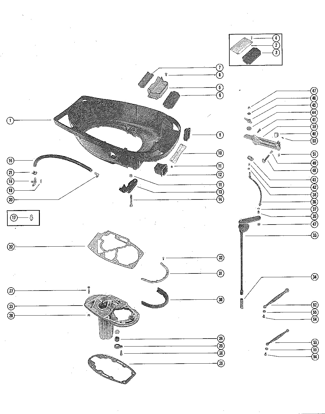 BOTTOM COWL AND SHIFT LINKAGE