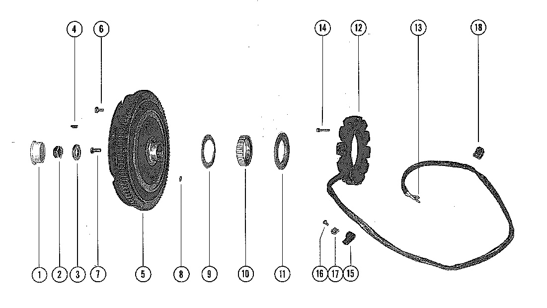 FLYWHEEL ASSEMBLY AND STATOR