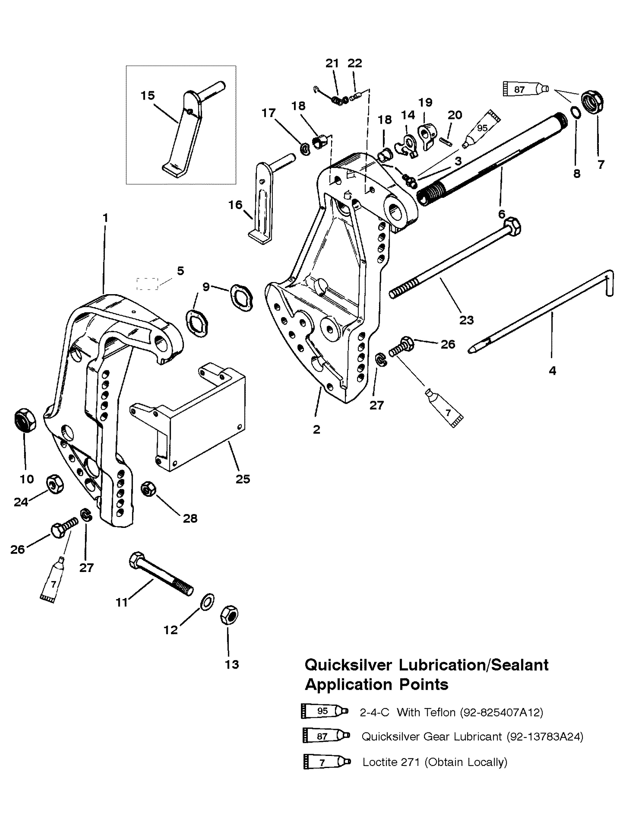 TRANSOM BRACKET (NON POWER TRIM & POWER TRIM)