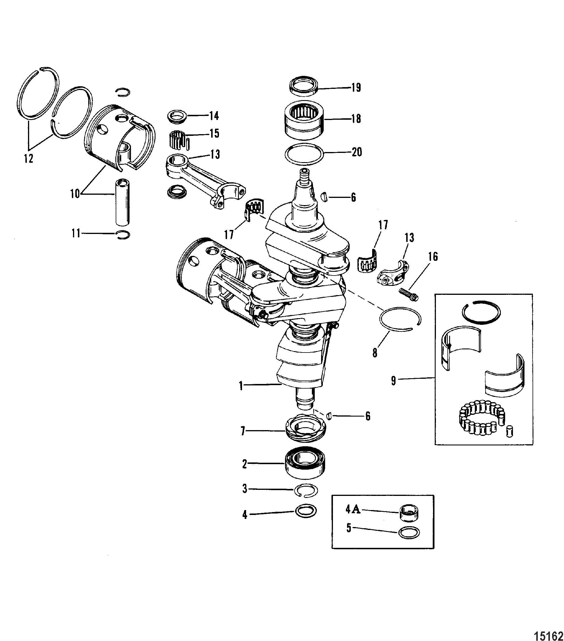 Crankshaft, Pistons Connecting Rods (#638-8532--1)