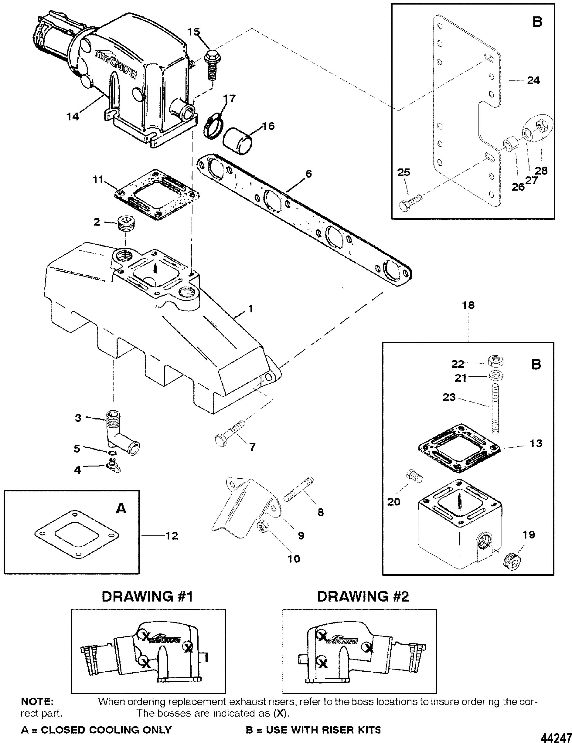 EXHAUST MANIFOLD AND EXHAUST ELBOW