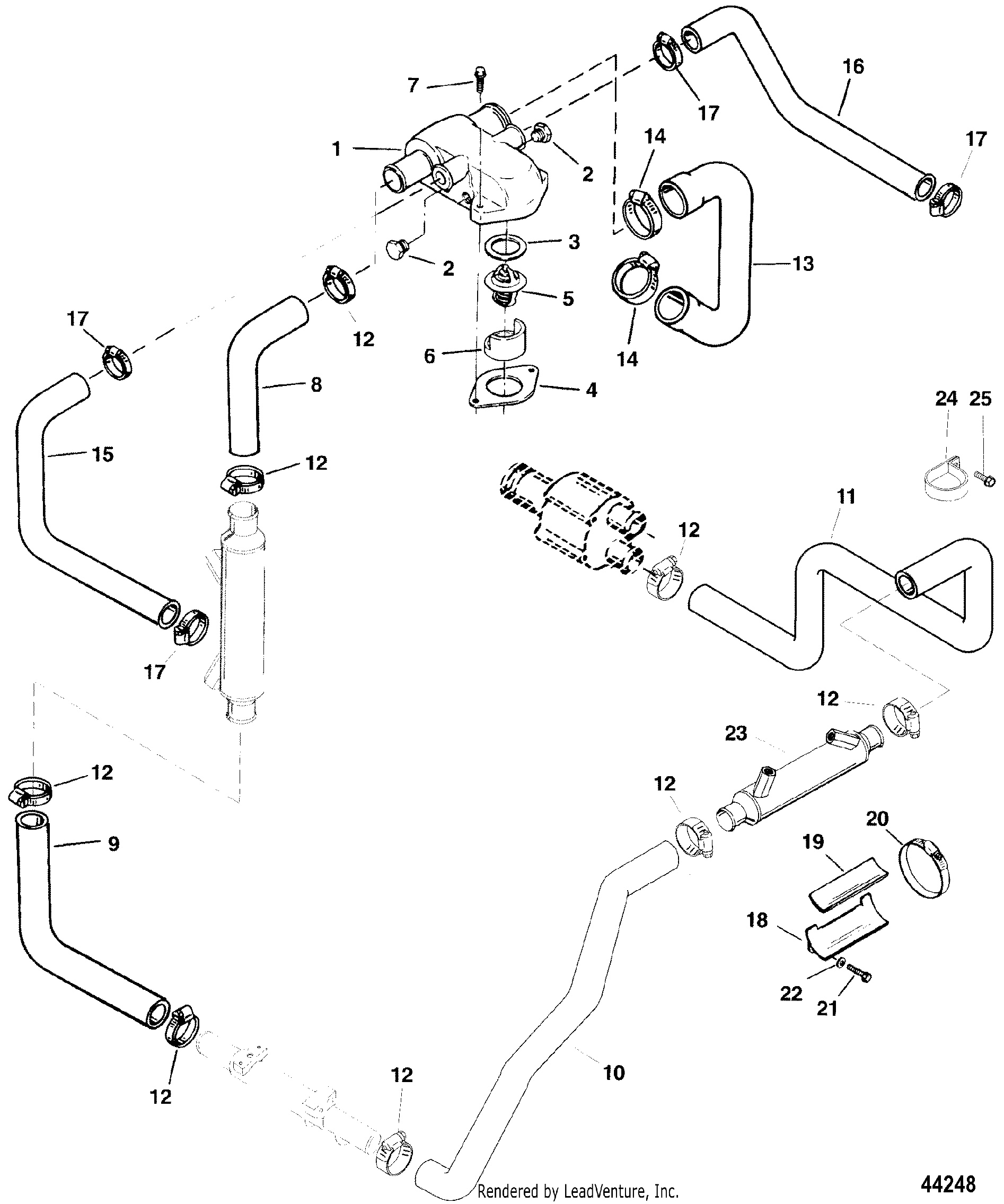 THERMOSTAT HOUSING(STANDARD COOLING)