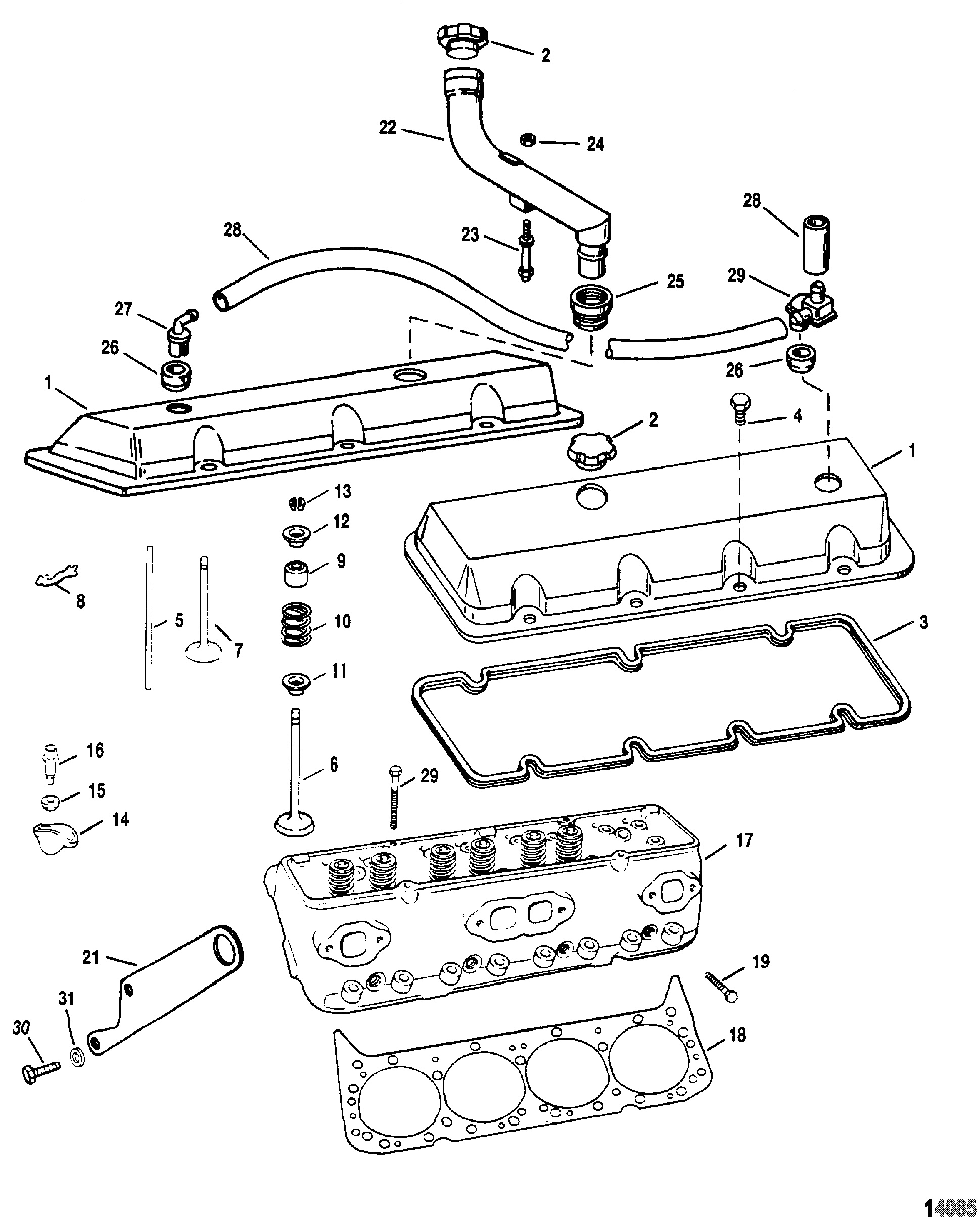 Cylinder Head And Rocker Cover