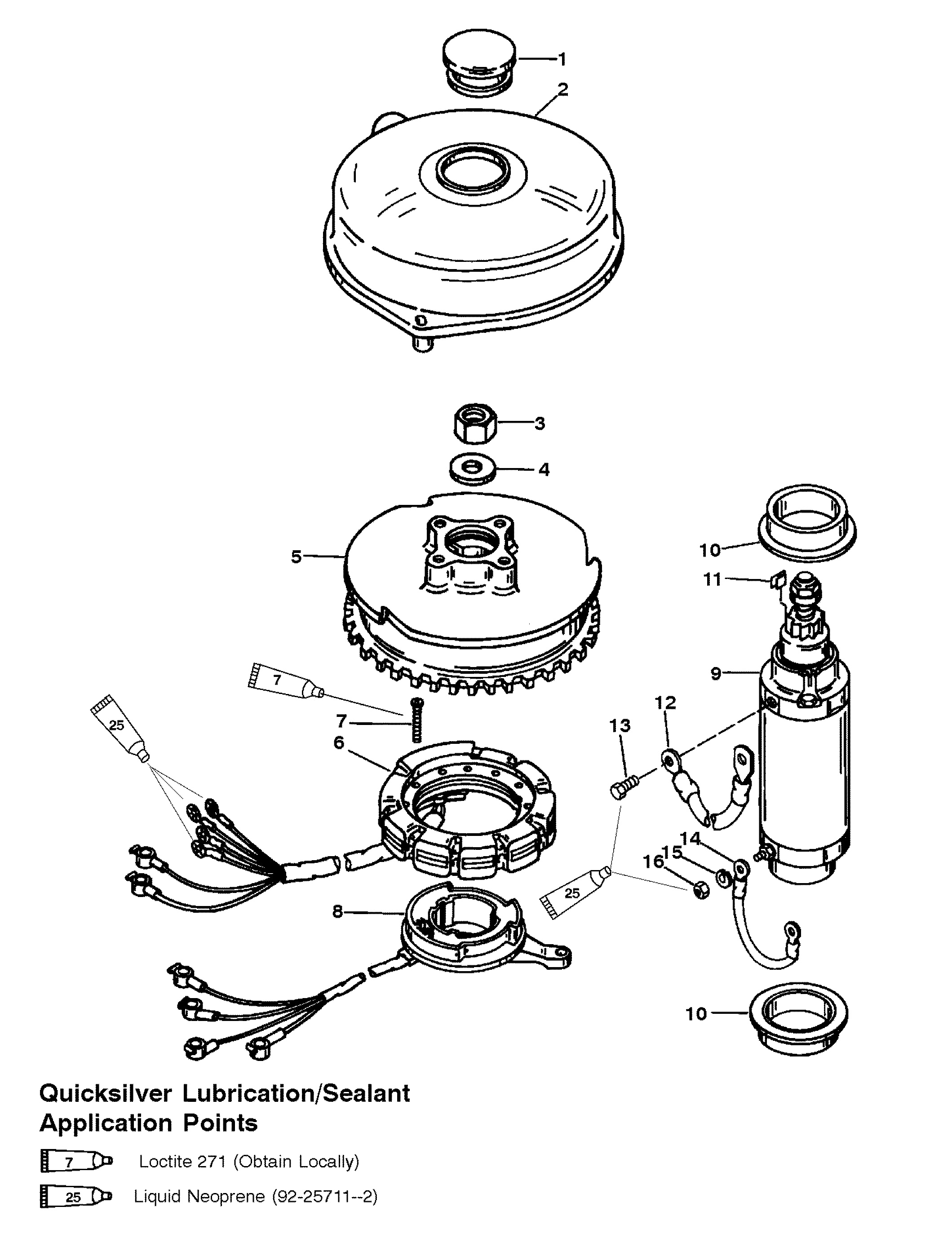 FLYWHEEL AND STARTER MOTOR (USA-0G437999 BEL-9926999 &BELOW