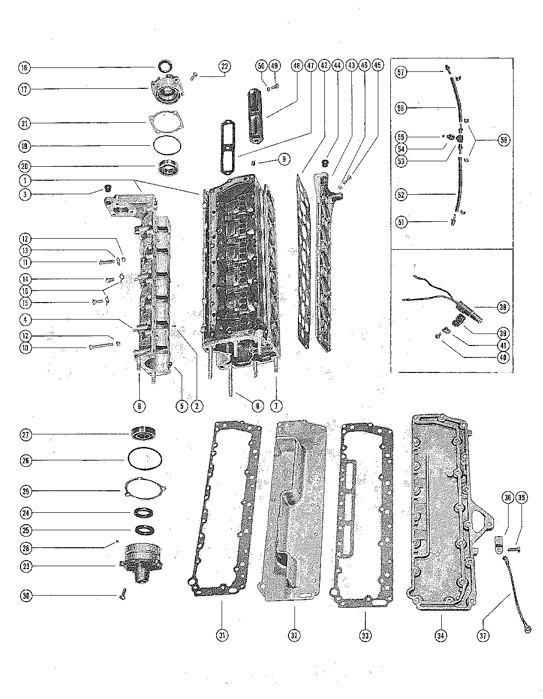 CYLINDER BLOCK AND CRANKCASE ASSEMBLY