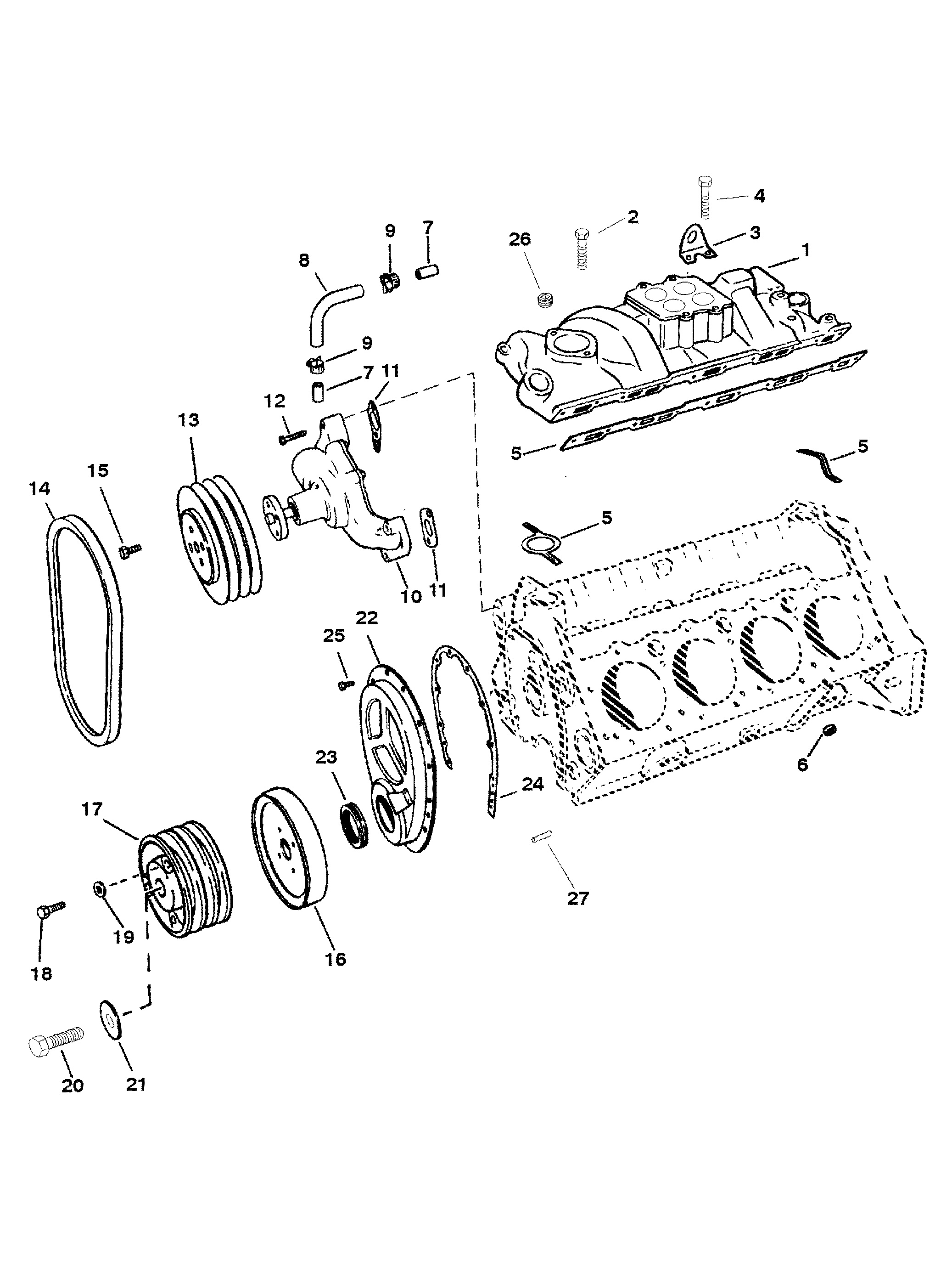 INTAKE MANIFOLD AND FRONT COVER