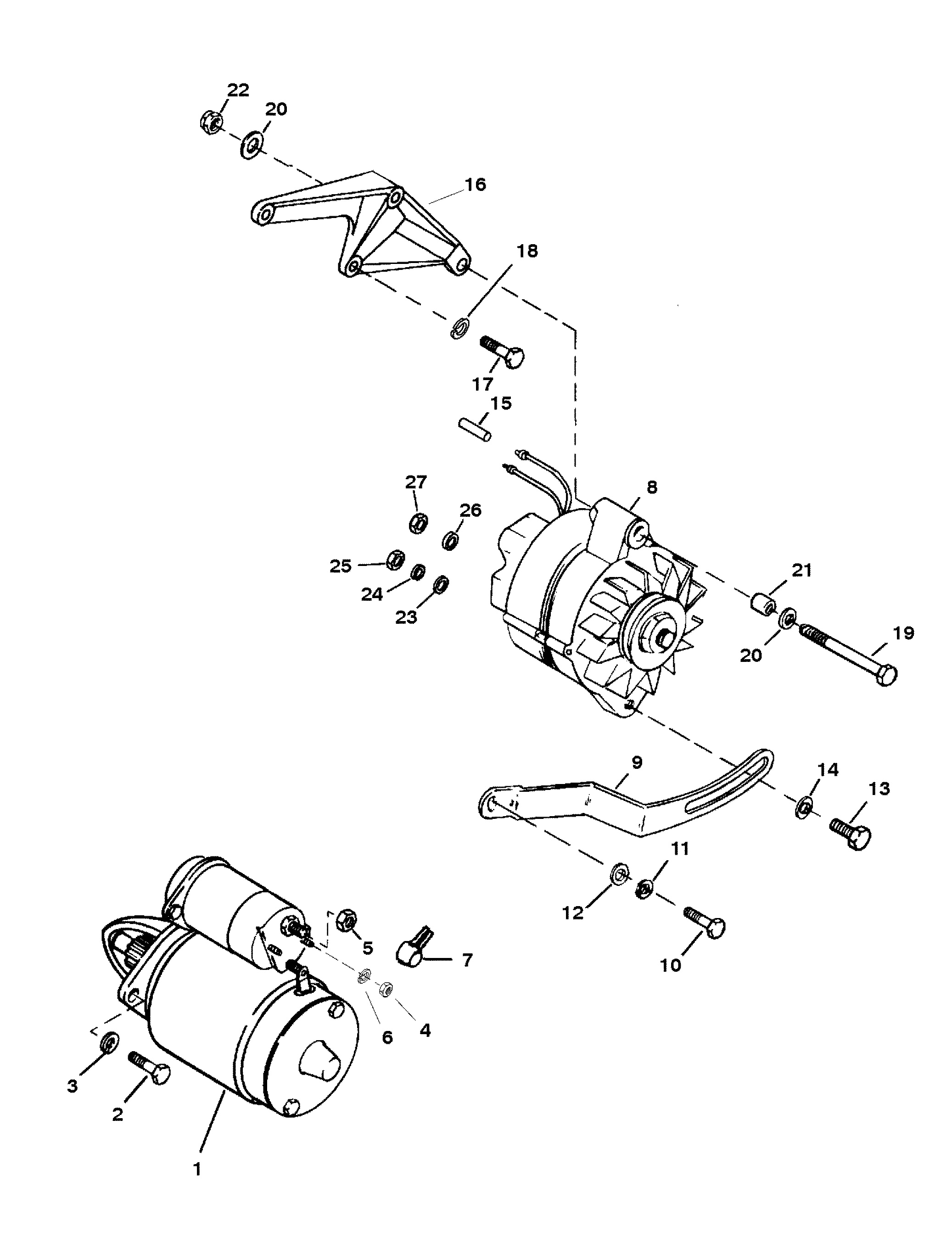 STARTER MOTOR AND ALTERNATOR