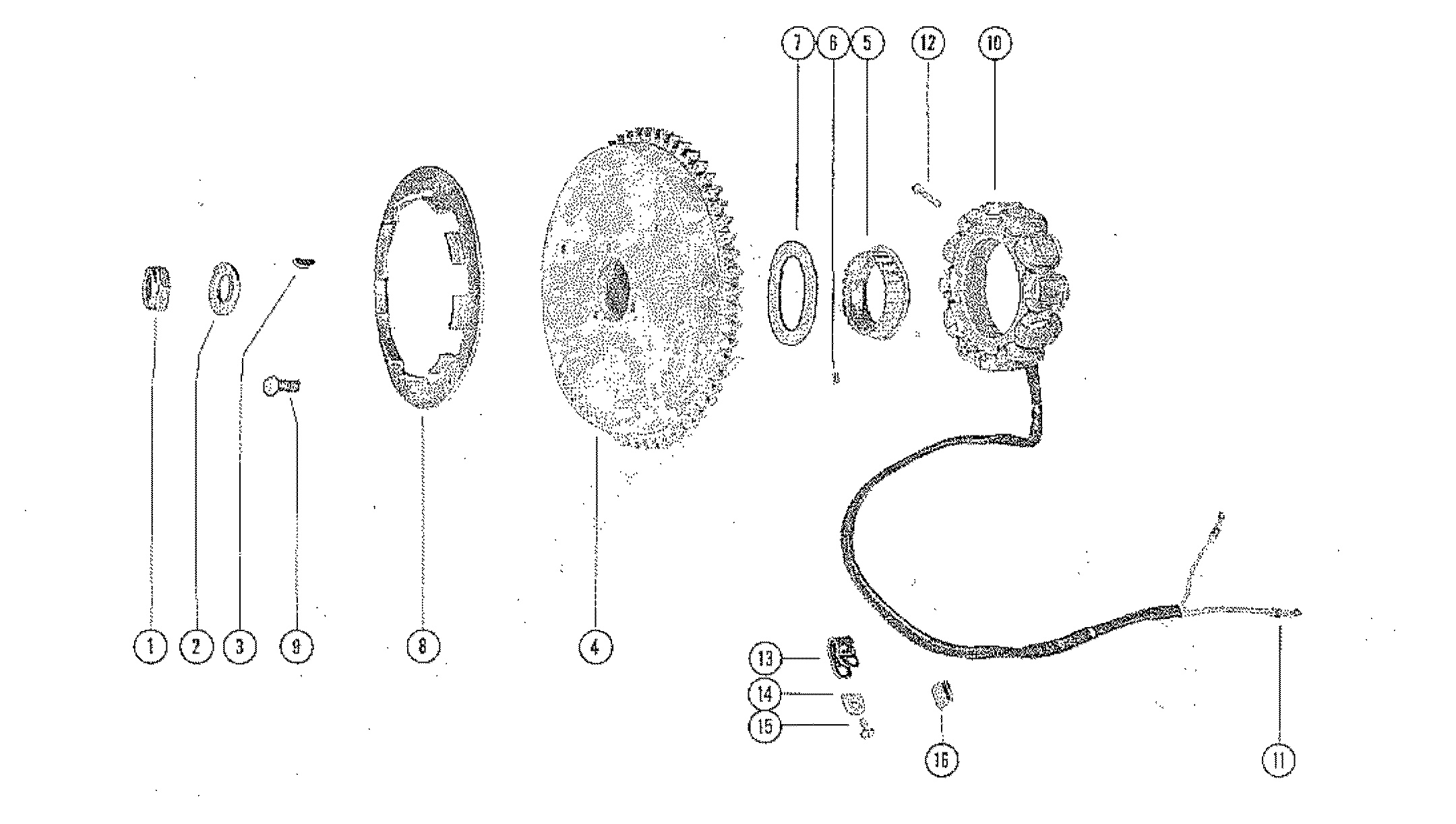 FLYWHEEL ASSEMBLY AND STATOR