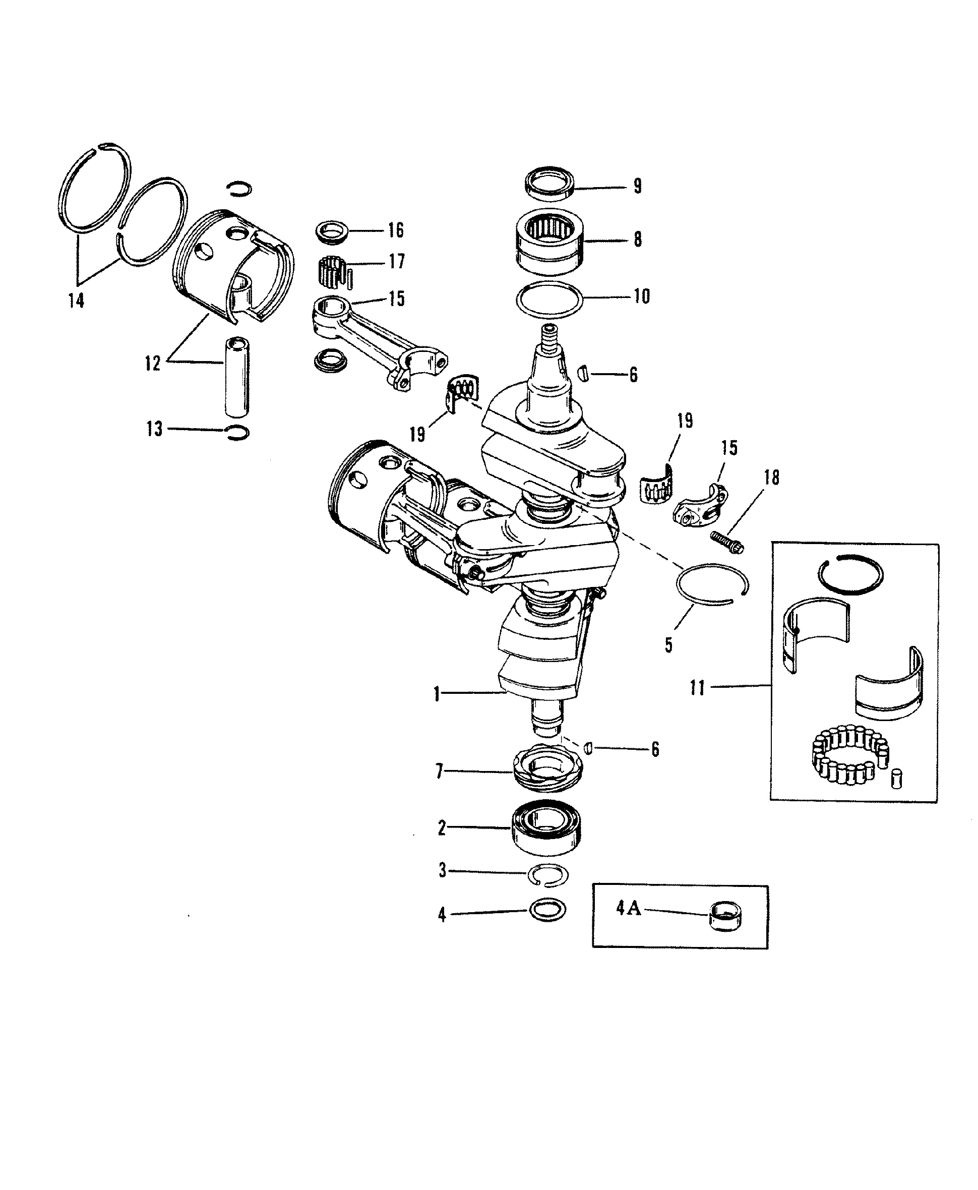 Crankshaft, Pistons And Connecting Rods (#638-8532-1)