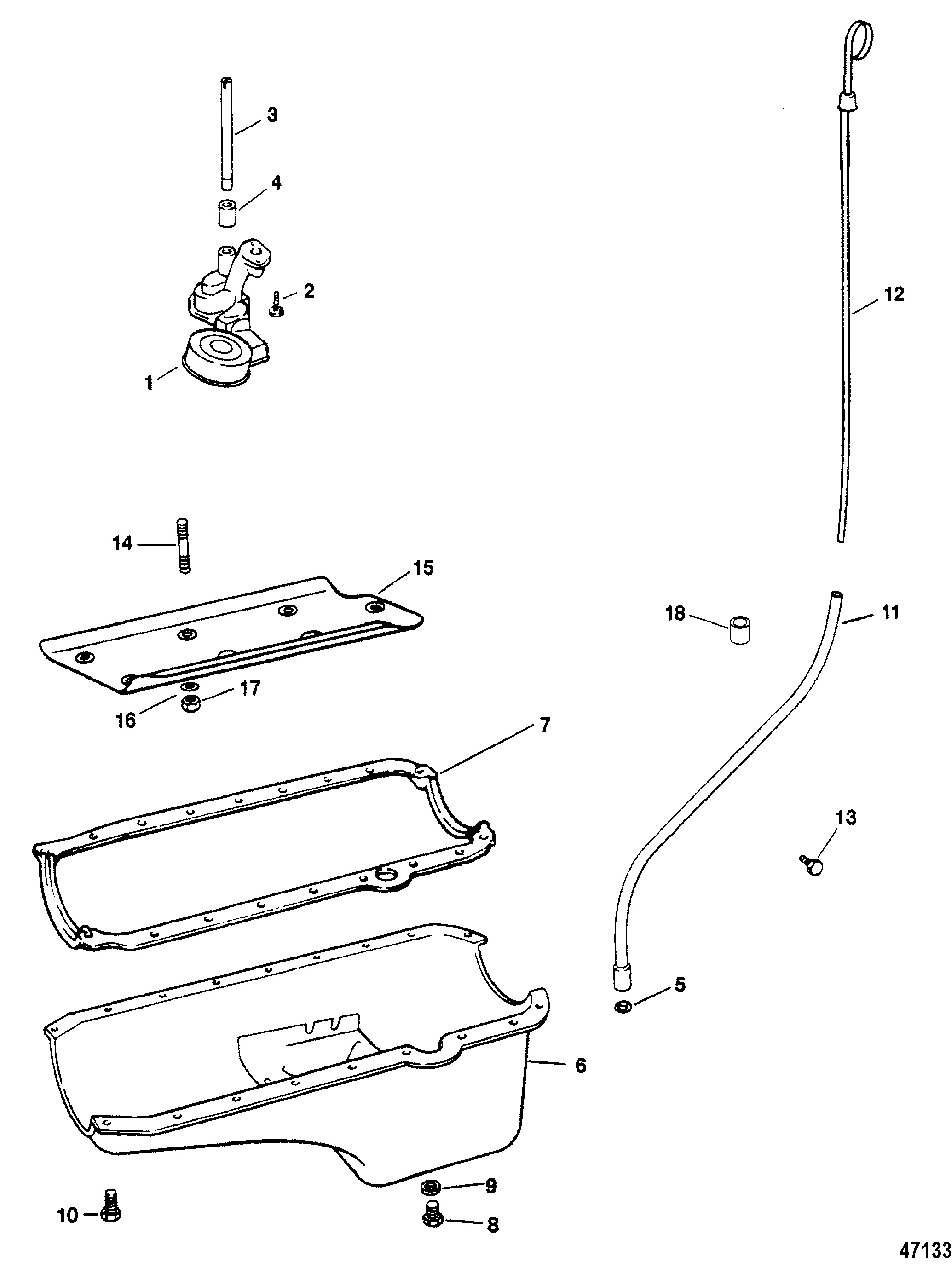 OIL PAN AND OIL PUMP