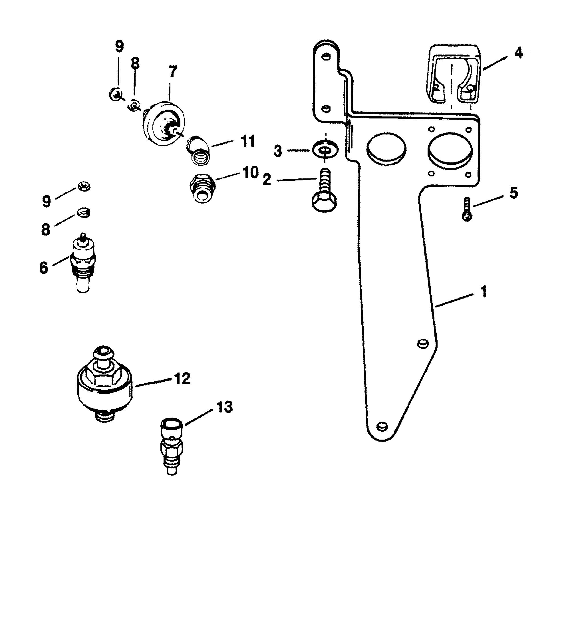 SENDERS AND HARNESS BRACKET