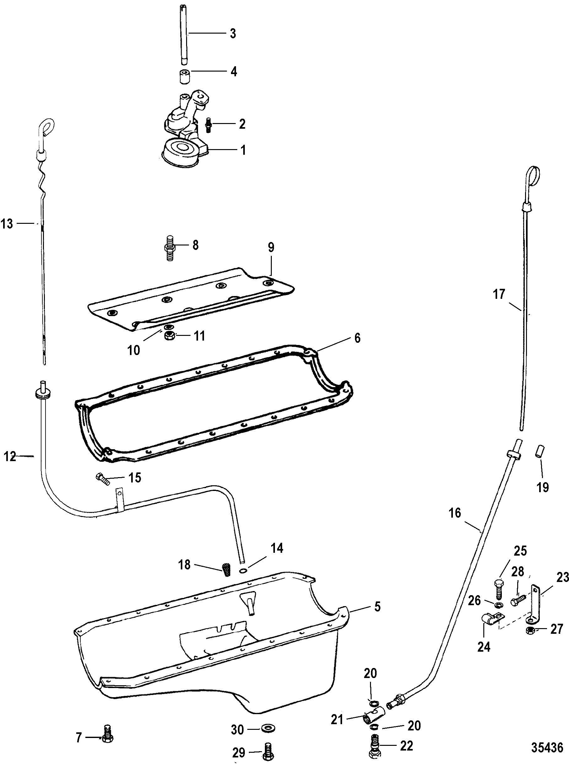 OIL PAN AND OIL PUMP